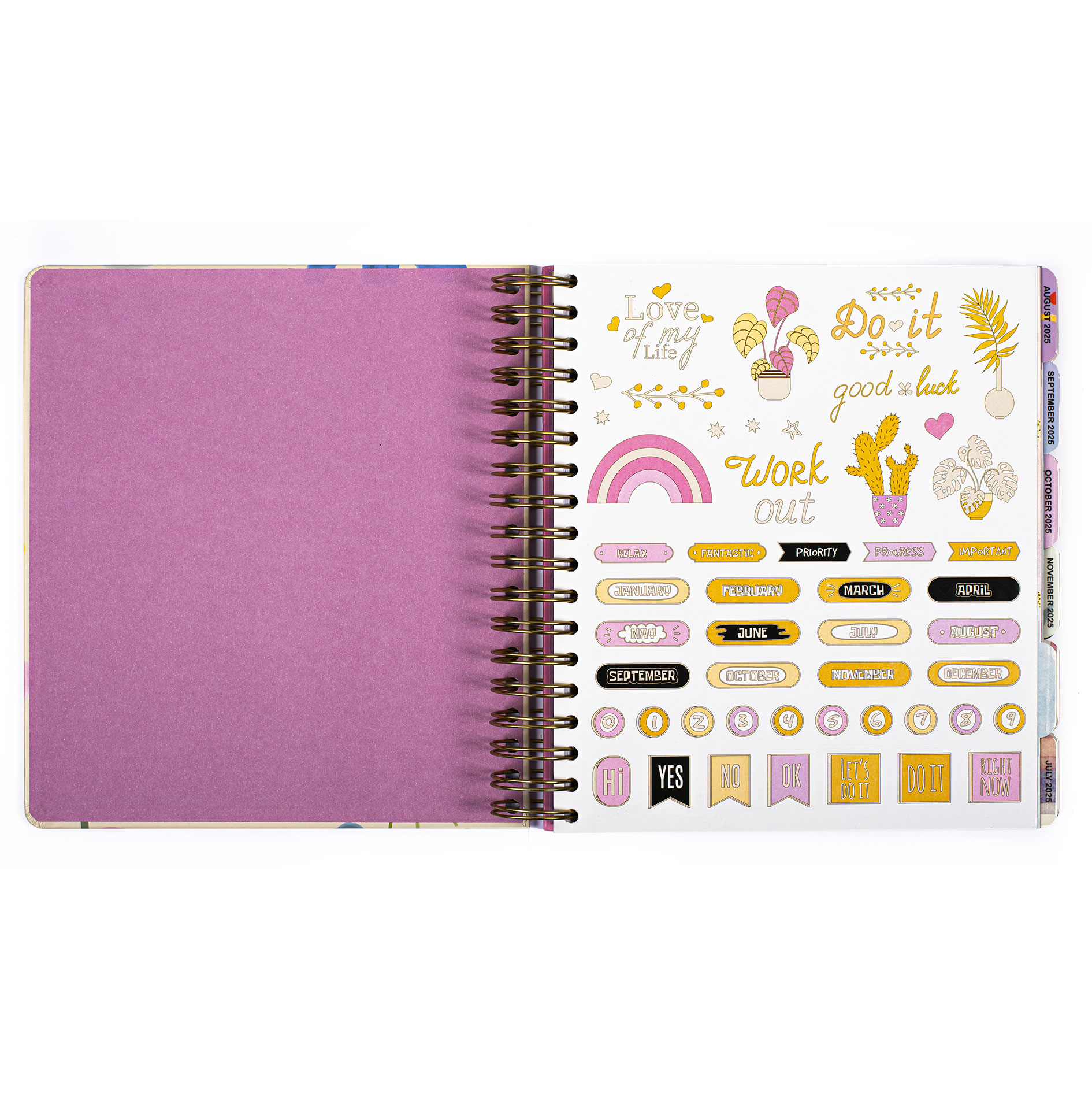 18-Month Floral Weekly Organiser (August 2025 - December 2026)