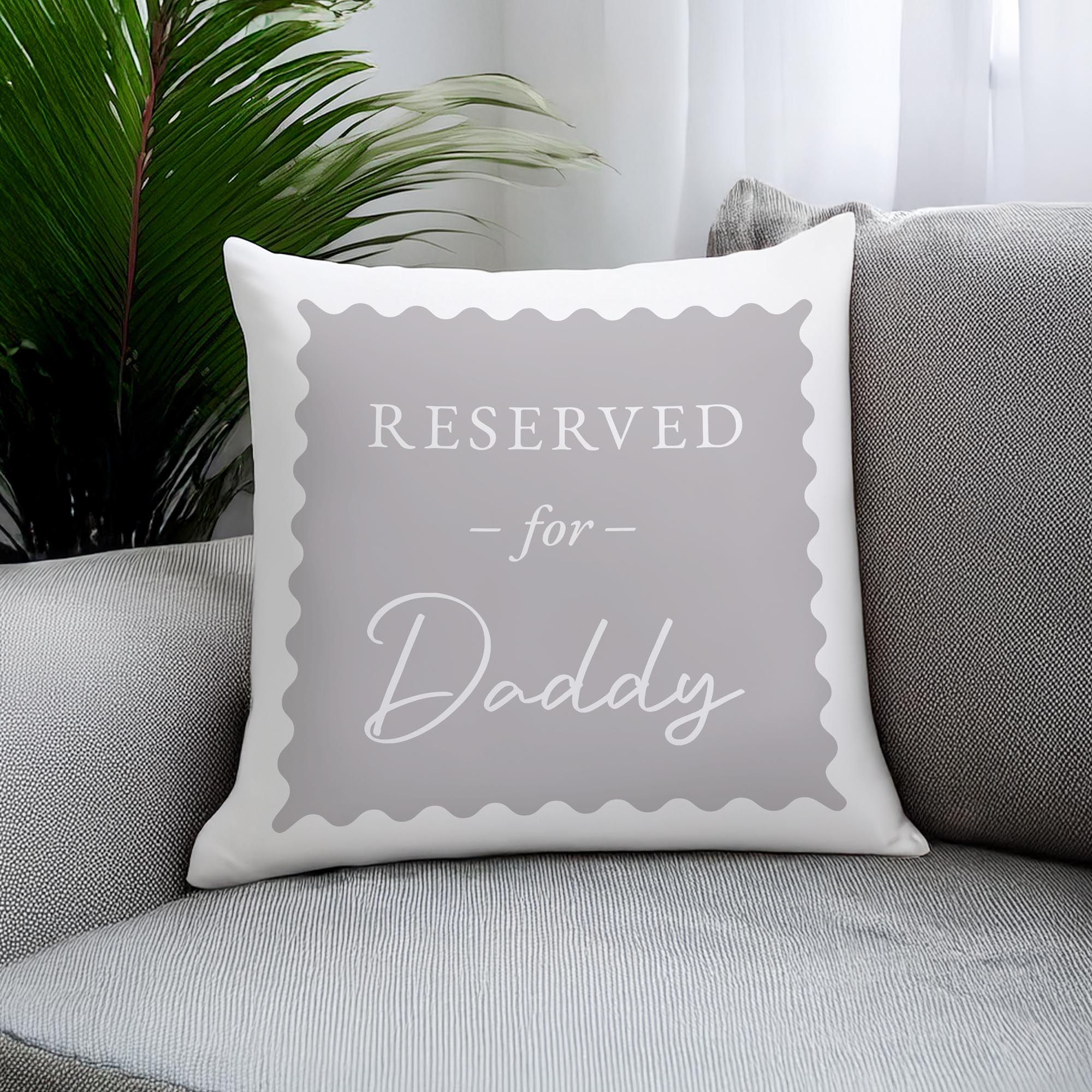 Personalised Grey Reserved For Cushion
