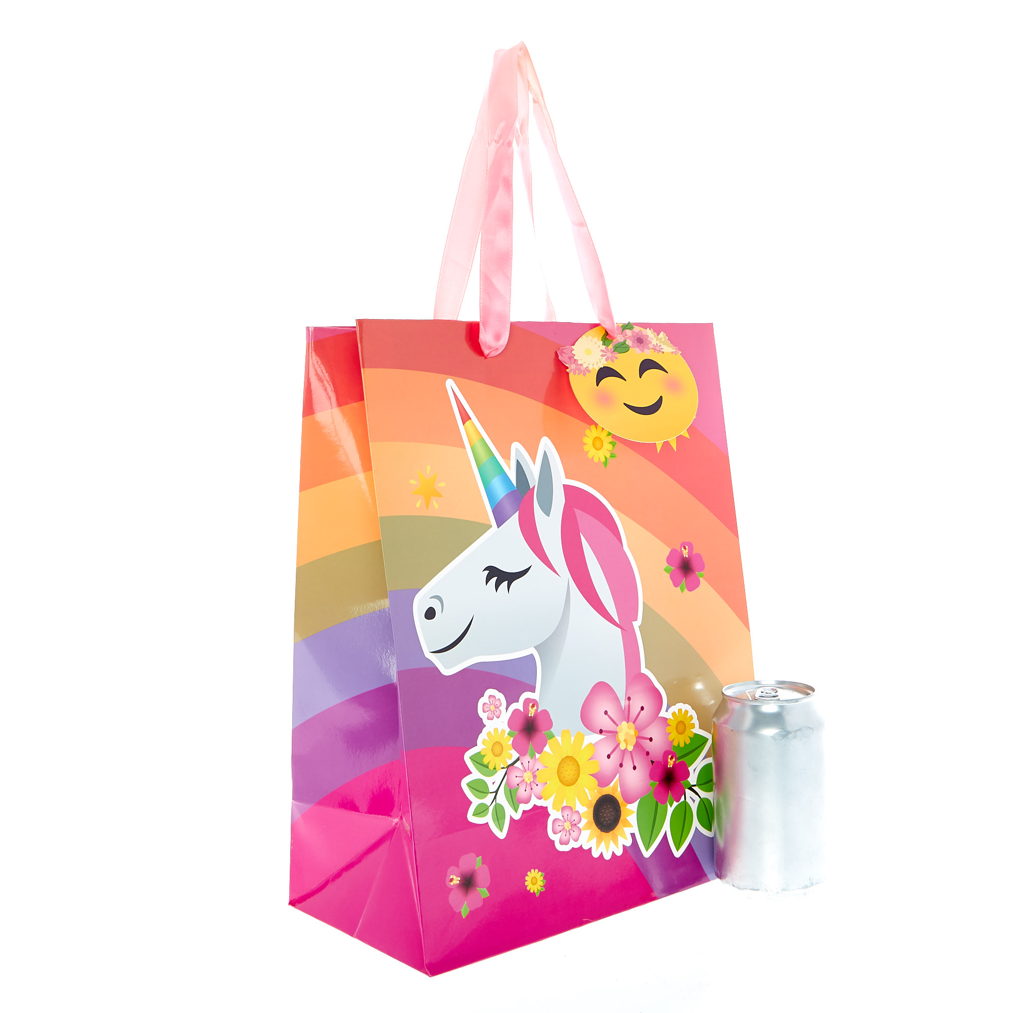 Medium Portrait Gift Bag - Unicorn Emoji 
