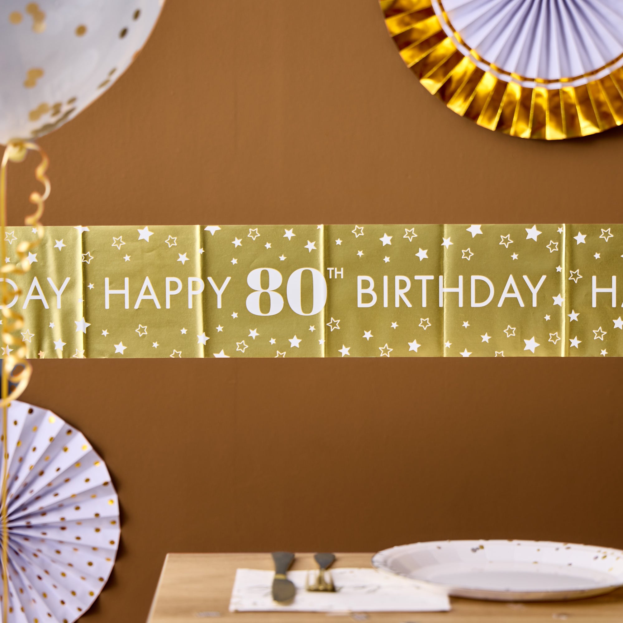 Happy 80th Birthday Banner