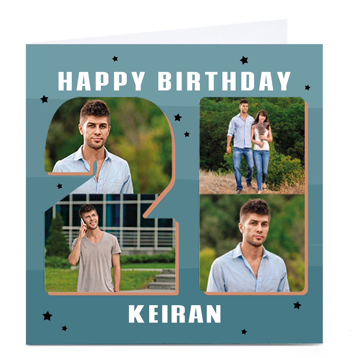 Photo 20th Birthday Card - Any Name