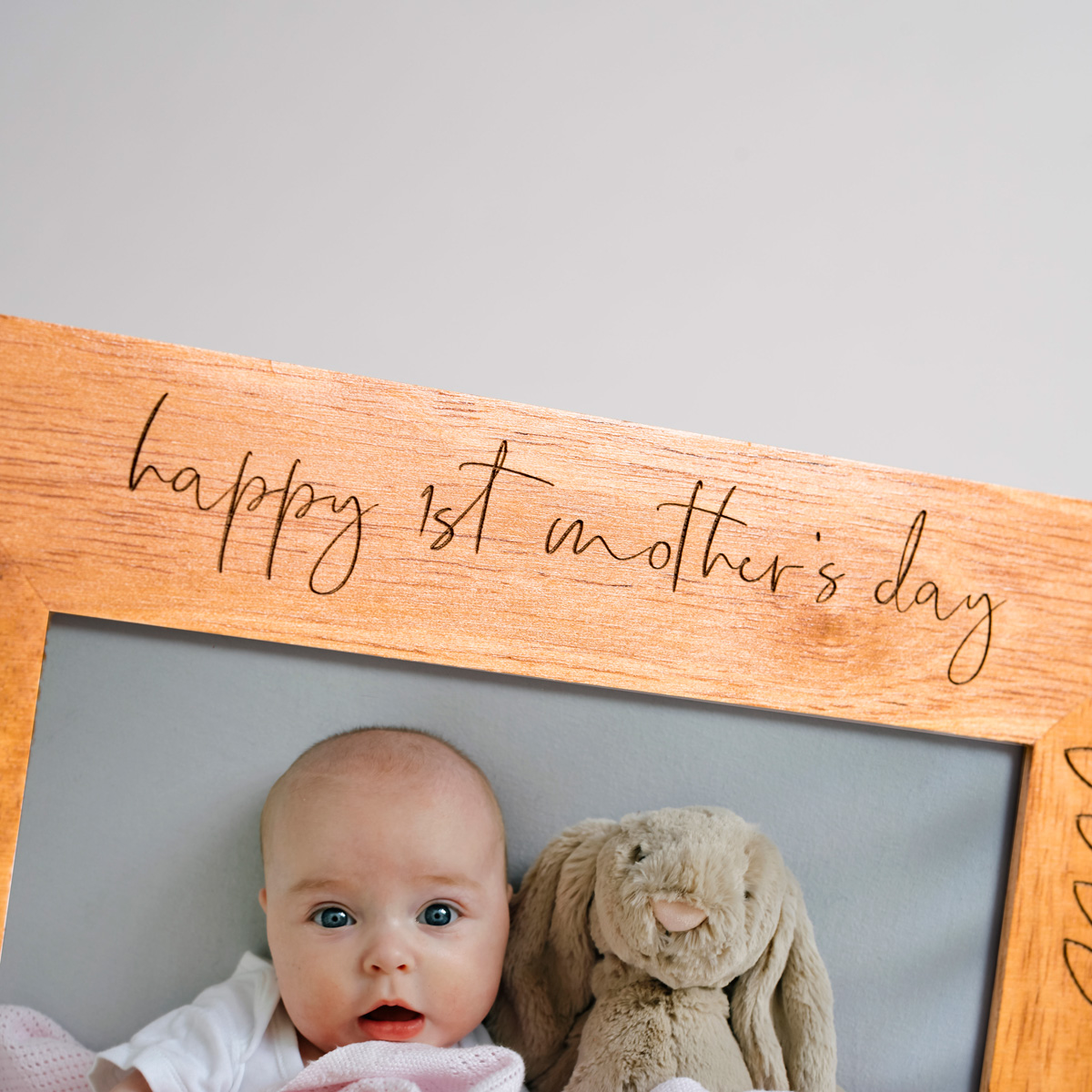 Personalised Wooden Photo Frame - Happy 1st Mother's Day