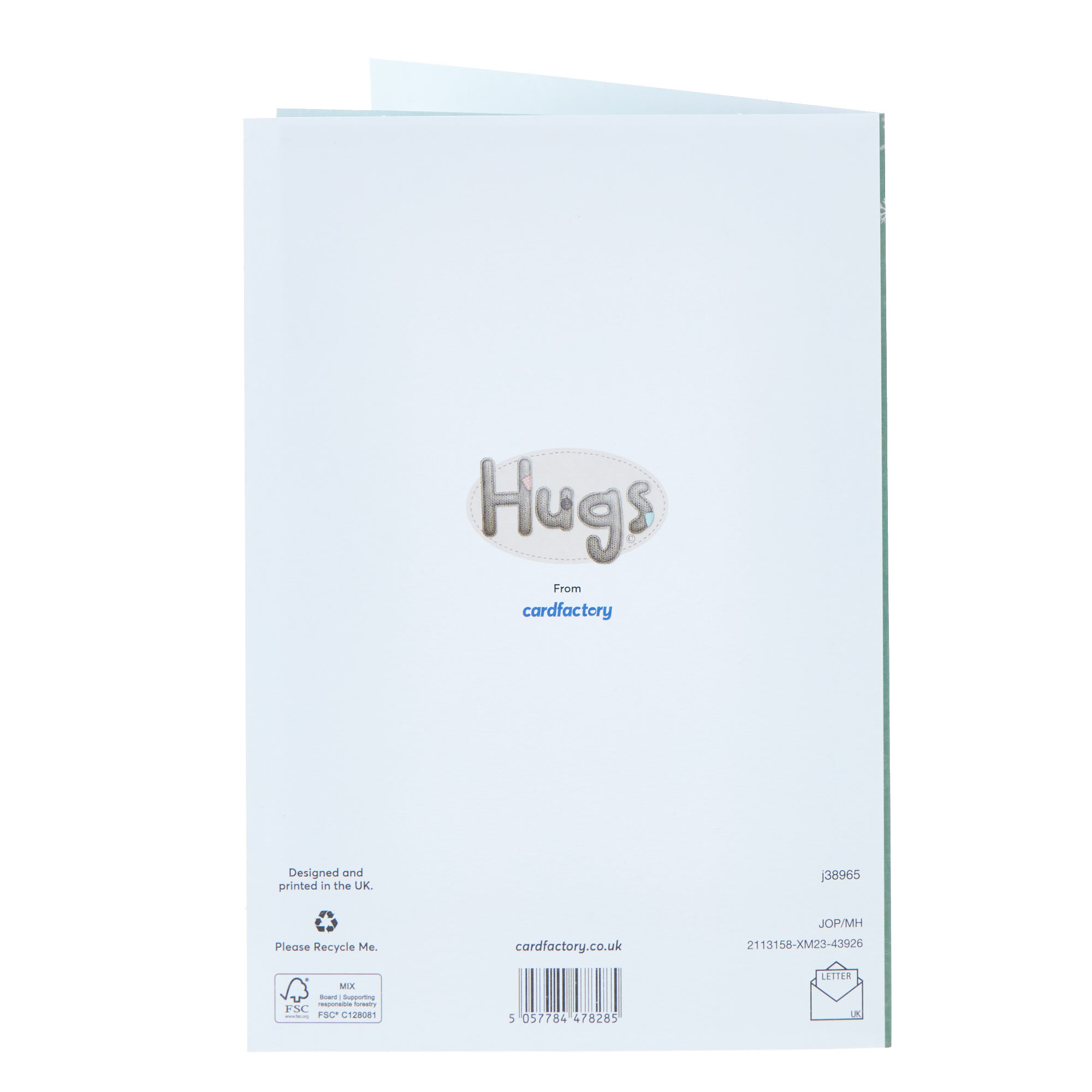 Grandson Hugs & Sledge Christmas Card