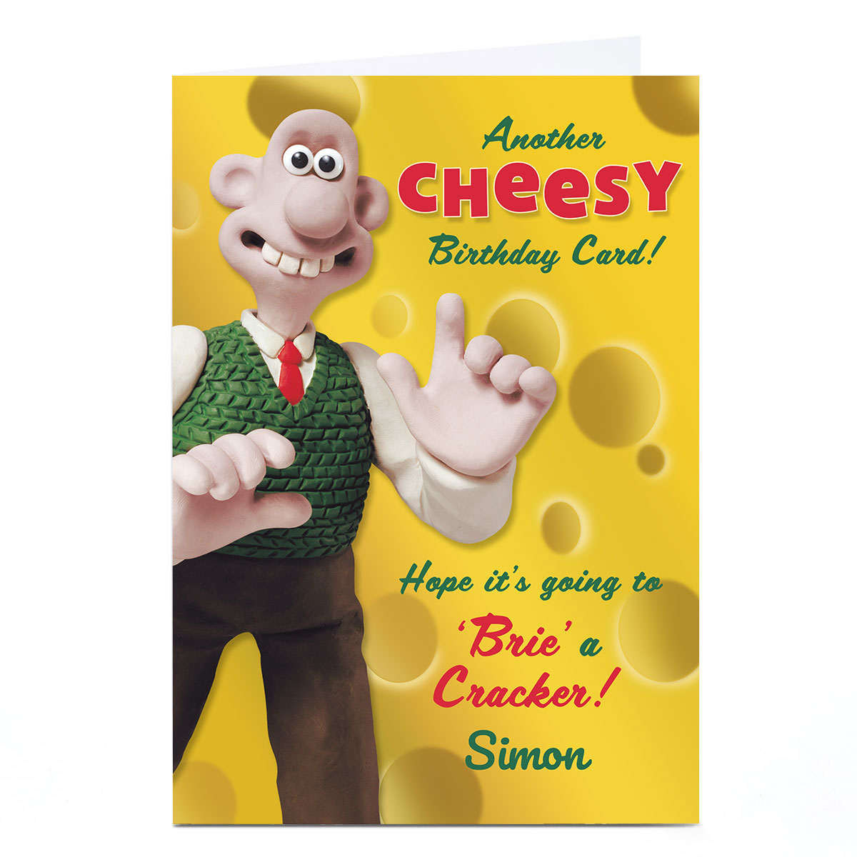Buy Personalised Wallace and Gromit Birthday Card Cheesy Birthday for GBP 2.29 Card Factory UK
