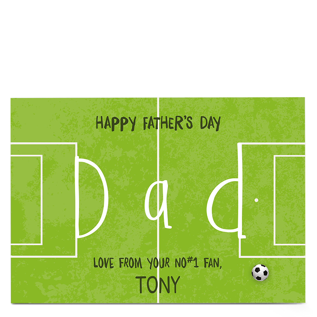 Personalised Father's Day Card - Your No 1 Fan