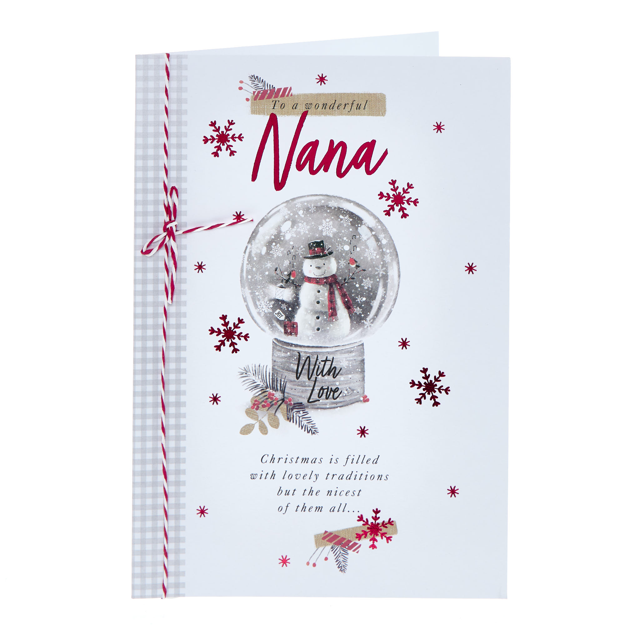 Nana Snowman & Snowglobe Christmas Card