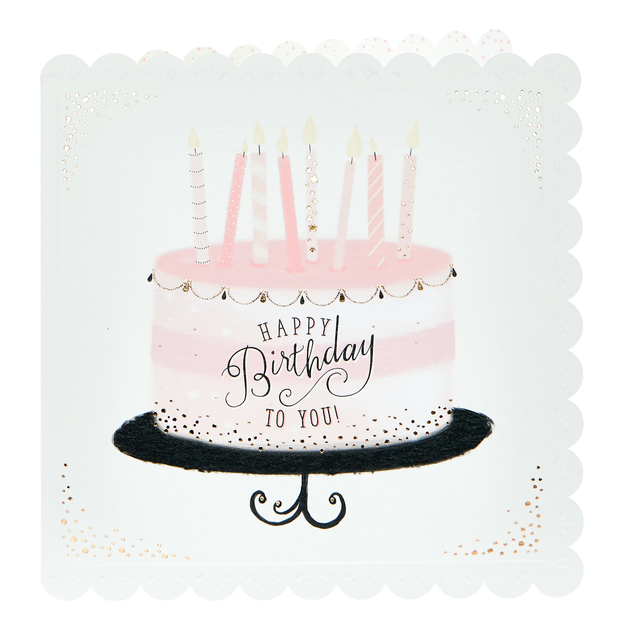 Birthday Card - Pretty Pink Cake