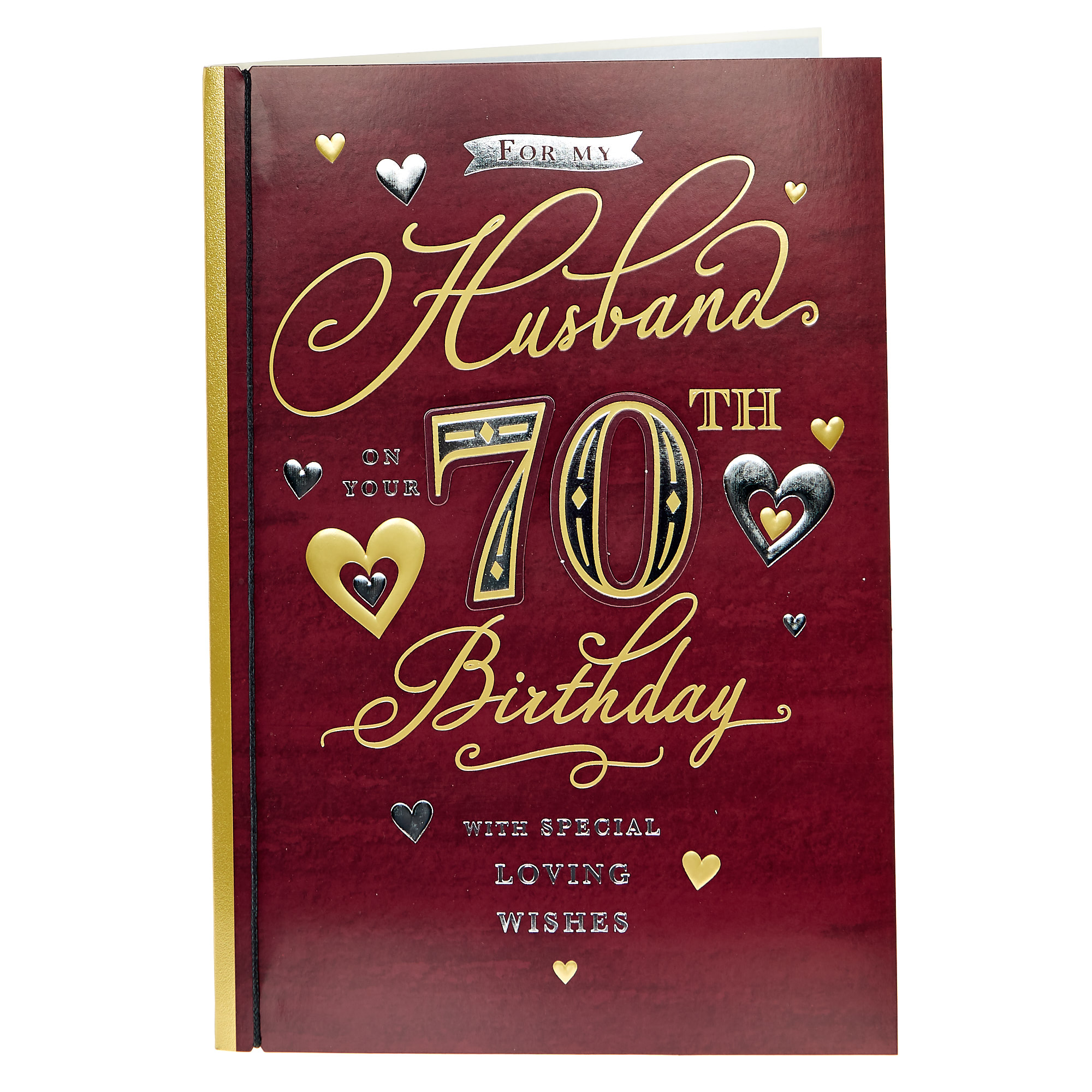 70th Birthday Card - Husband Loving Wishes
