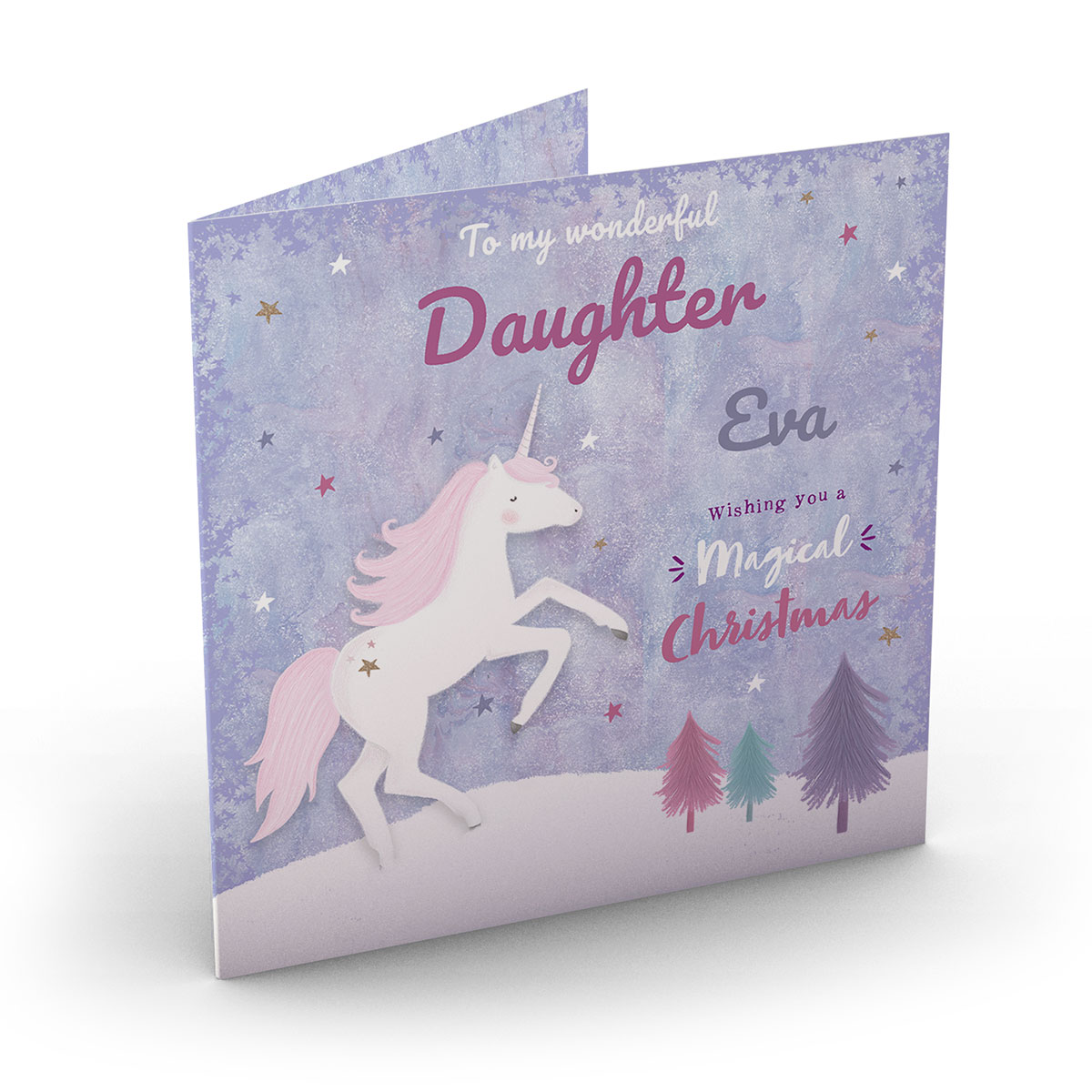 Personalised Christmas Card - Magical Christmas, Daughter