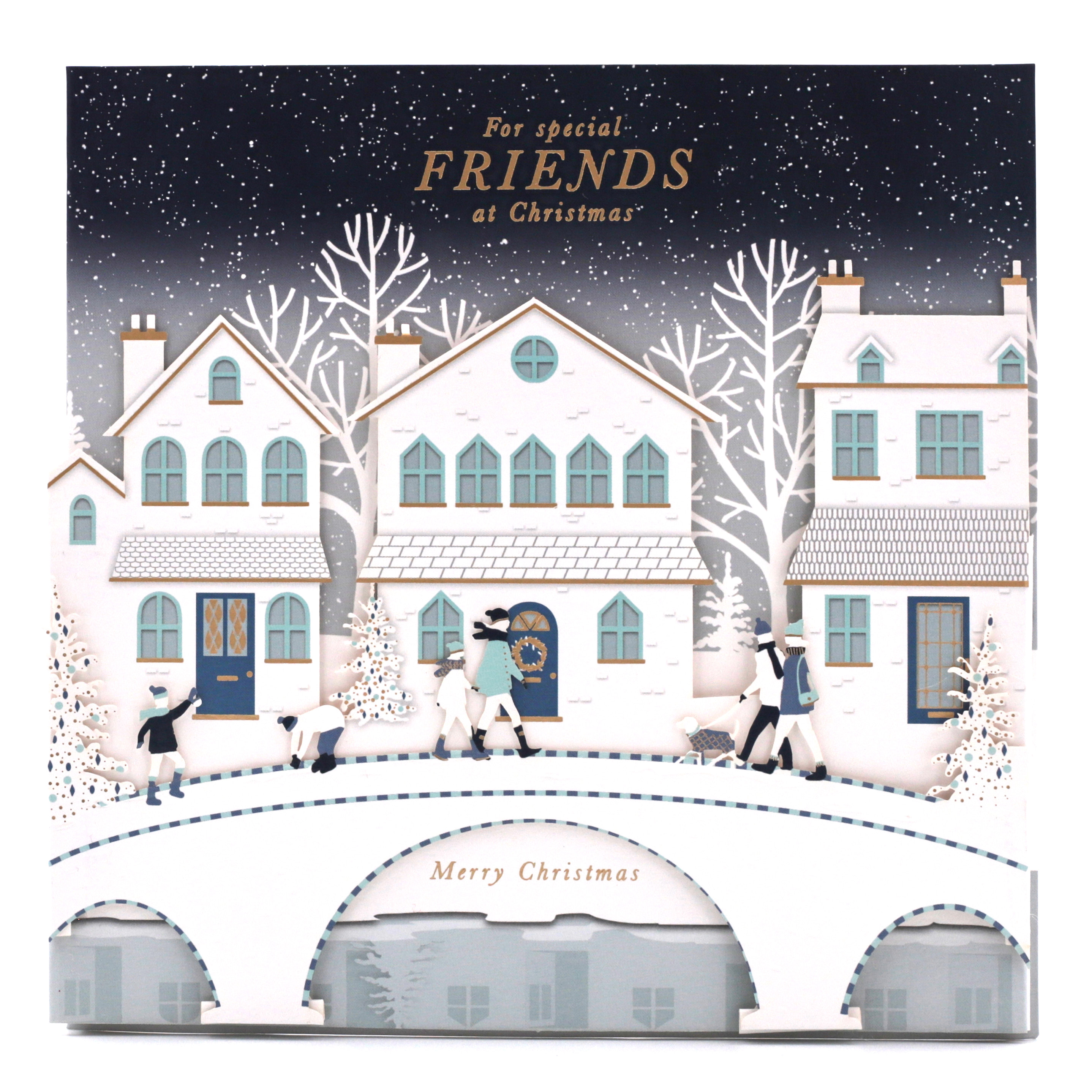 Exquisite Collection Christmas Card - Friends Pop-Up Card