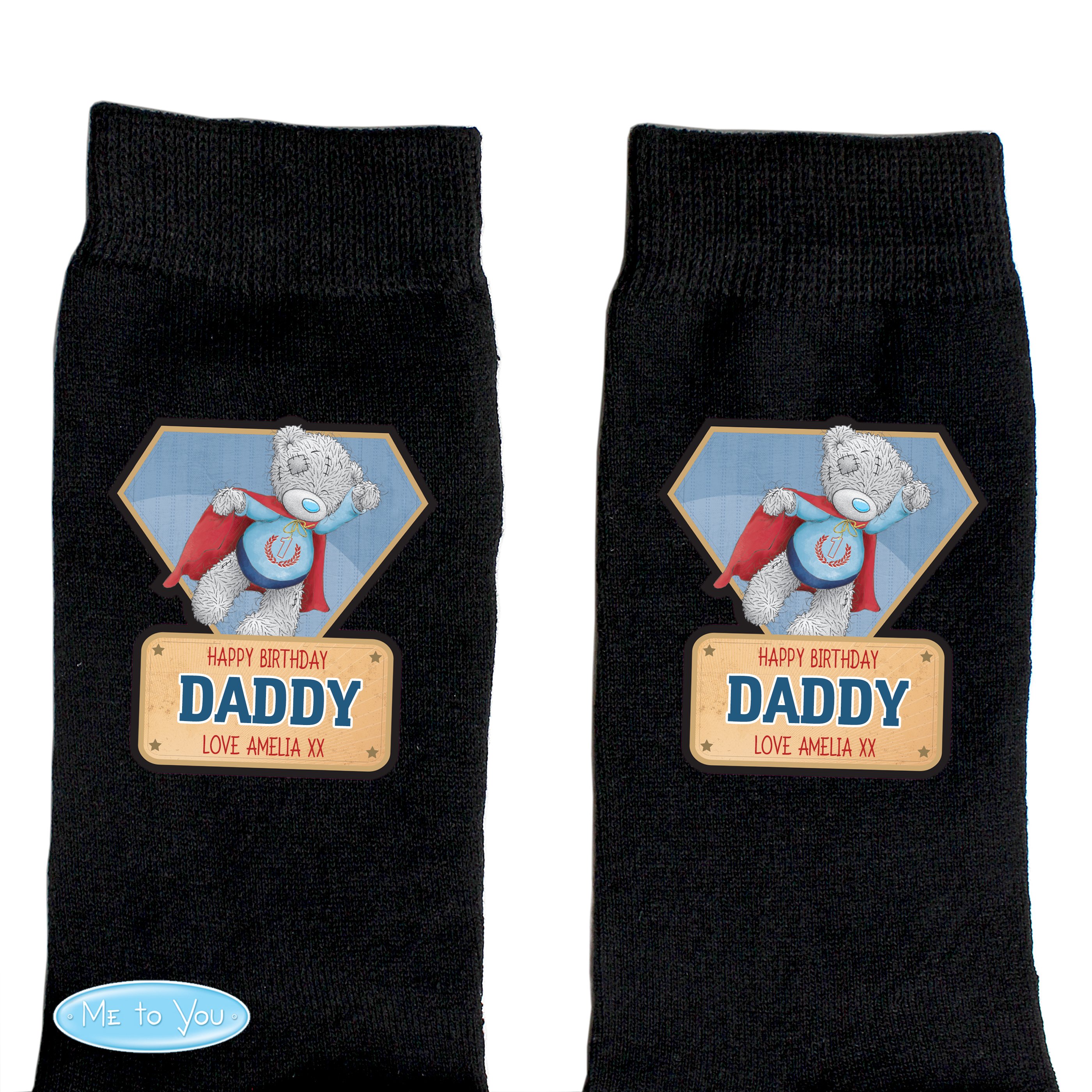 Personalised Socks - Me To You Super Hero