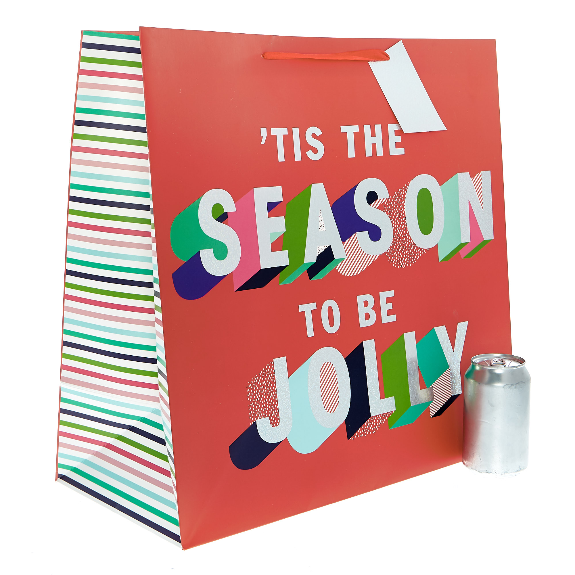 Extra Large Square Ã¢â‚¬ËœTis The Season Christmas Gift Bag