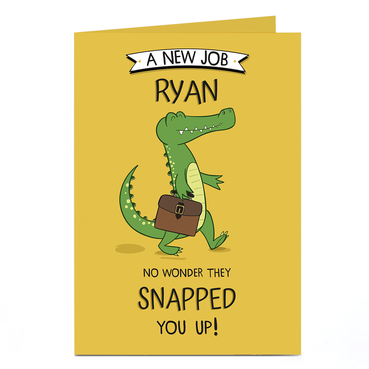 Personalised Congratulations Card - Snapped You Up!