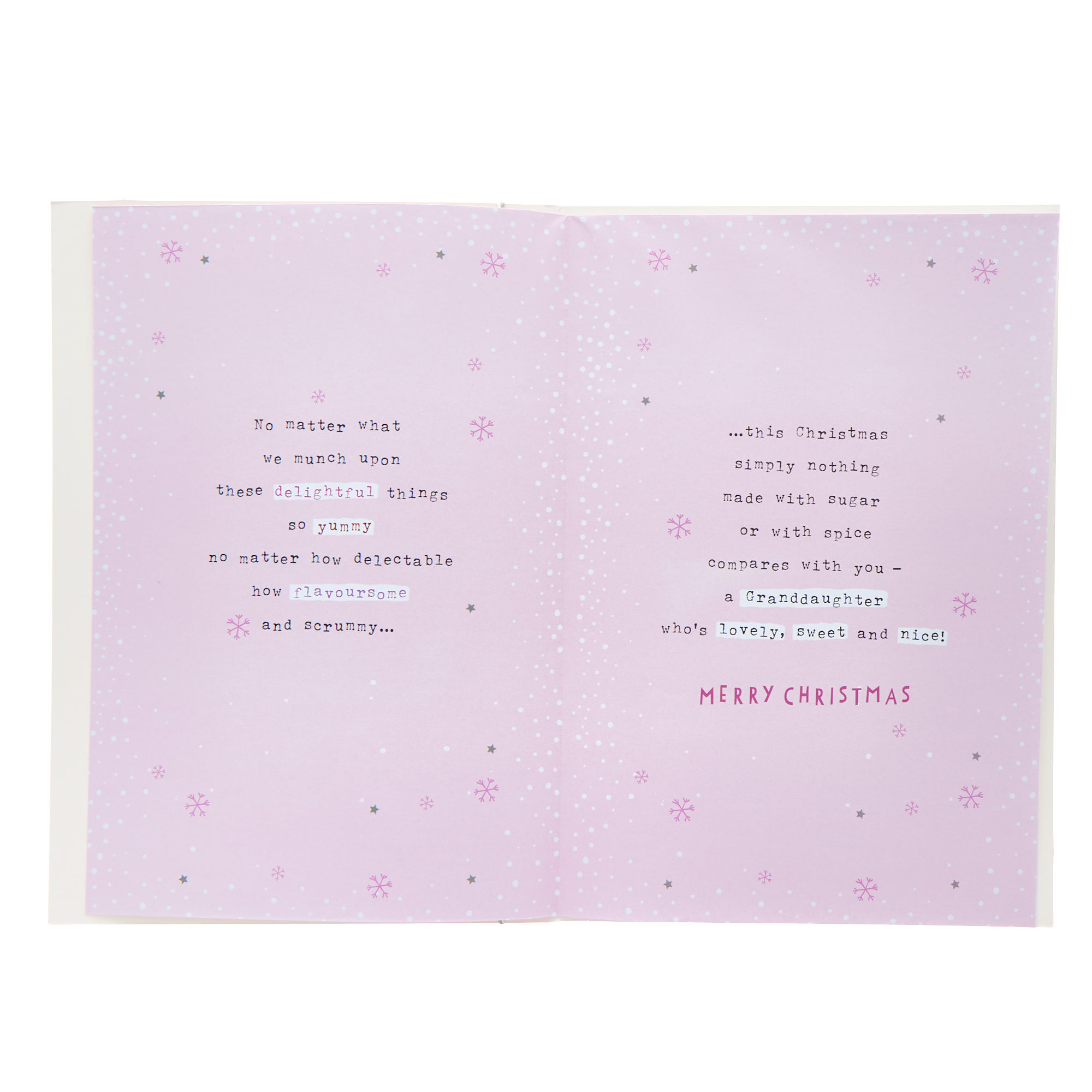 Granddaughter Sweetest Treat Christmas Card