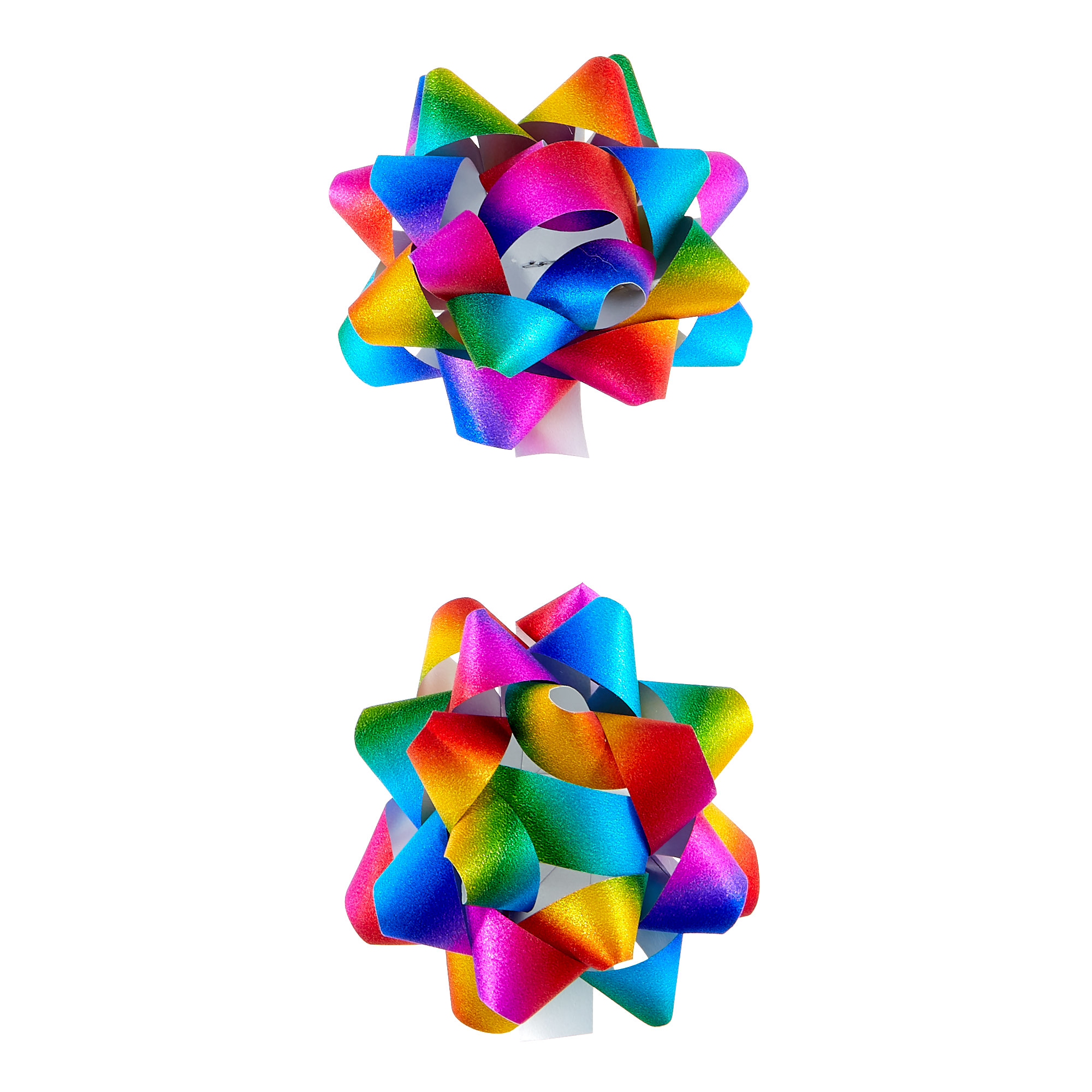 Multicoloured Glitter Gift Bows - Pack Of 2 