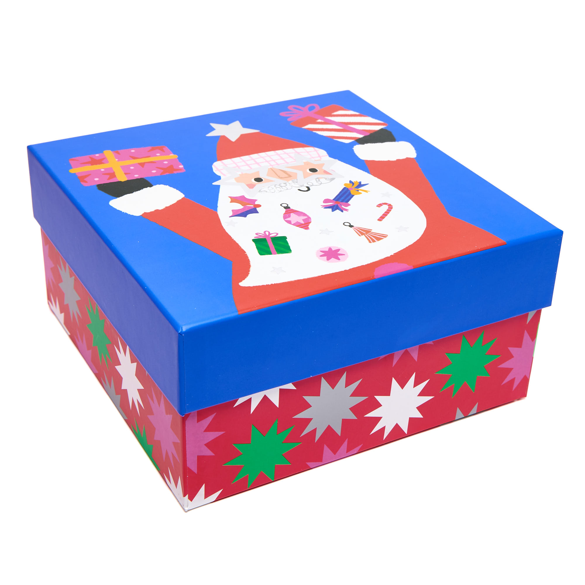 Santa & Stripes Christmas Gift Boxes - Set of 4