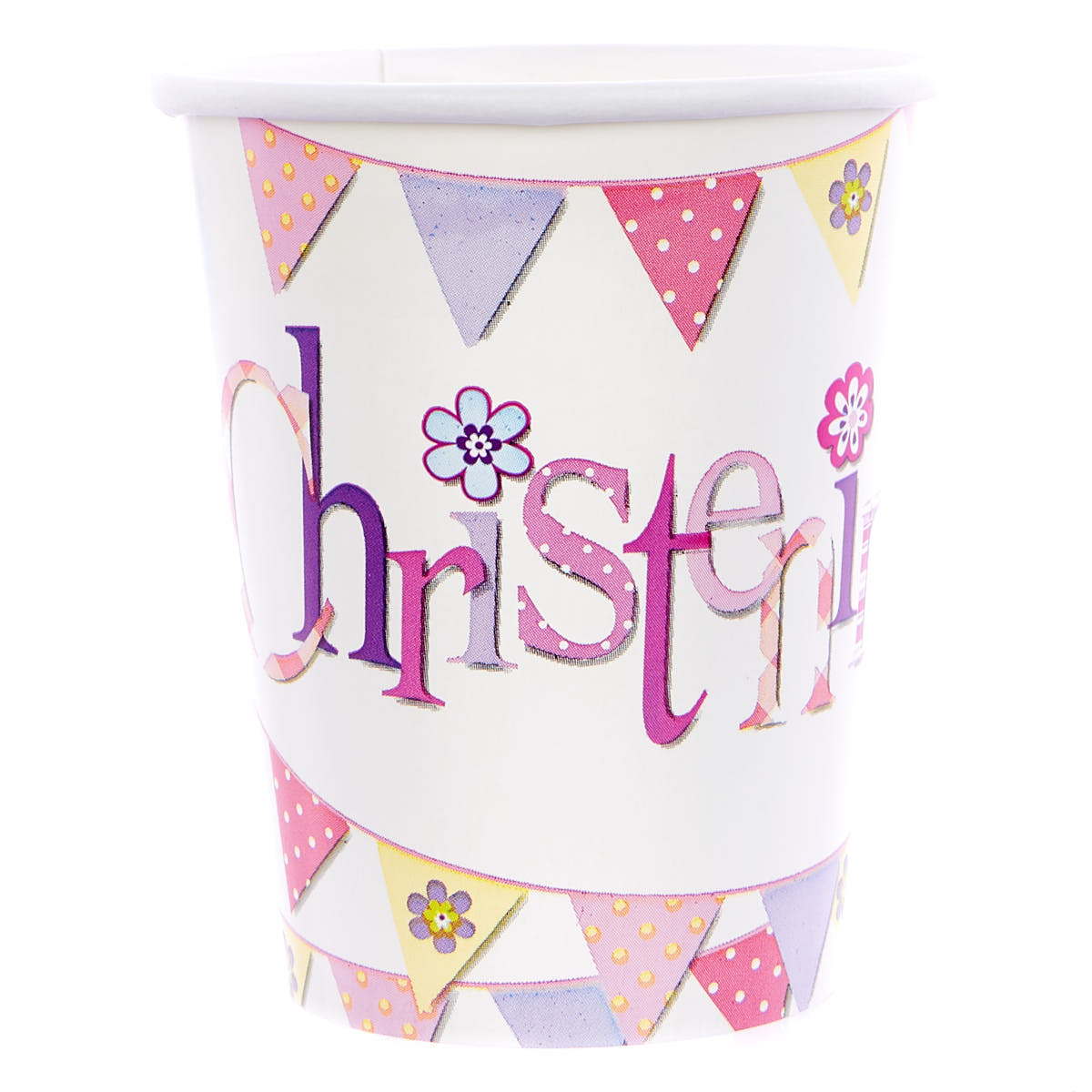 Pink Christening Party Tableware & Decoration Bundle - 16 Guests