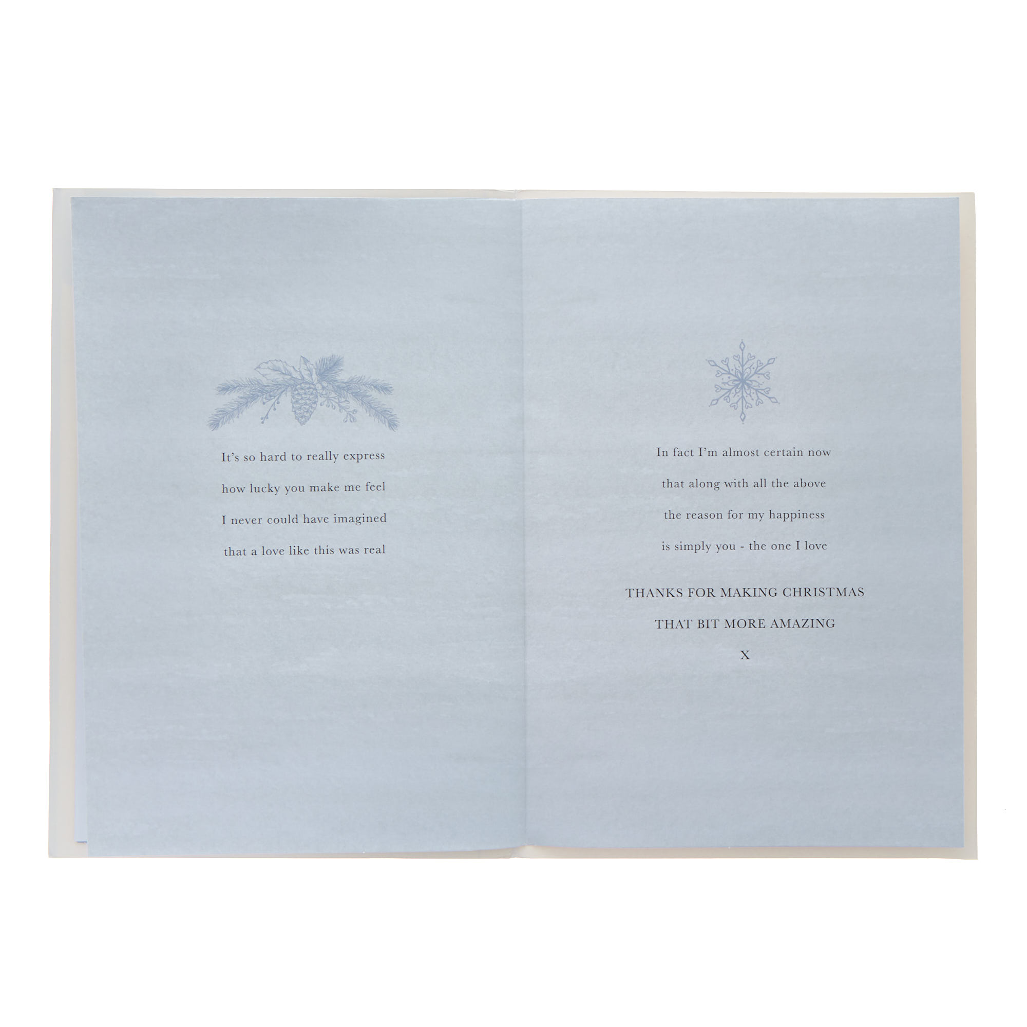 One I Love Special Wishes Market Christmas Card