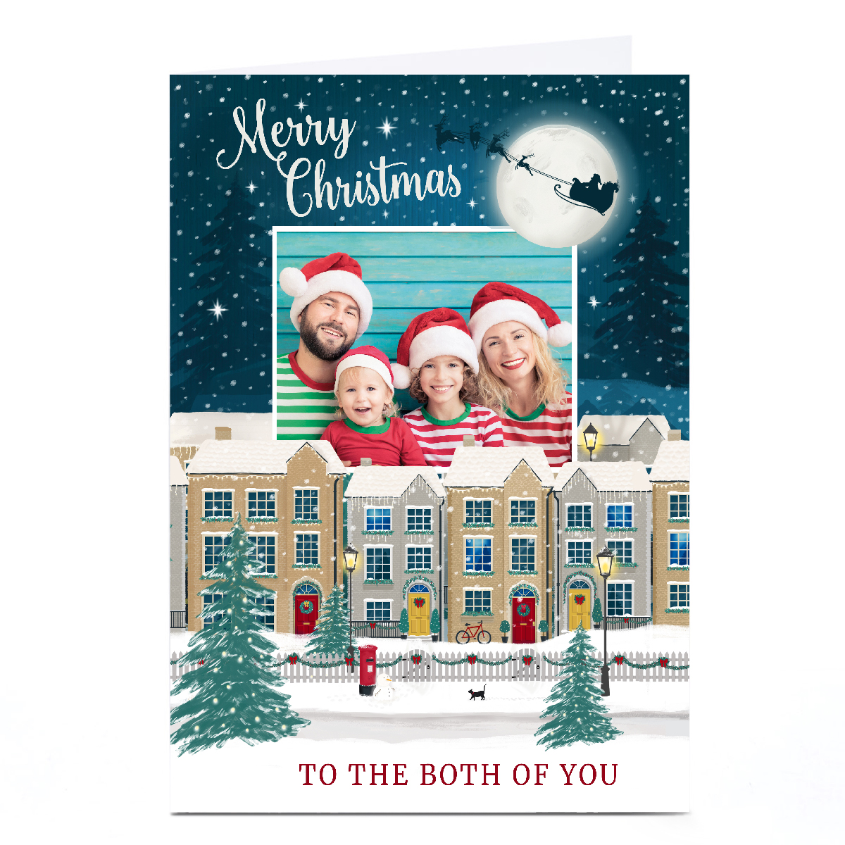 Photo Christmas Card - Snowy Houses, Both of You