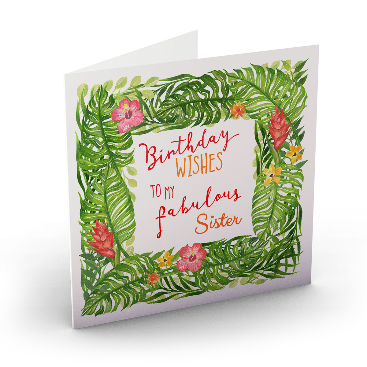 Personalised Nik Golesworthy Birthday Card - Fabulous Foliage 