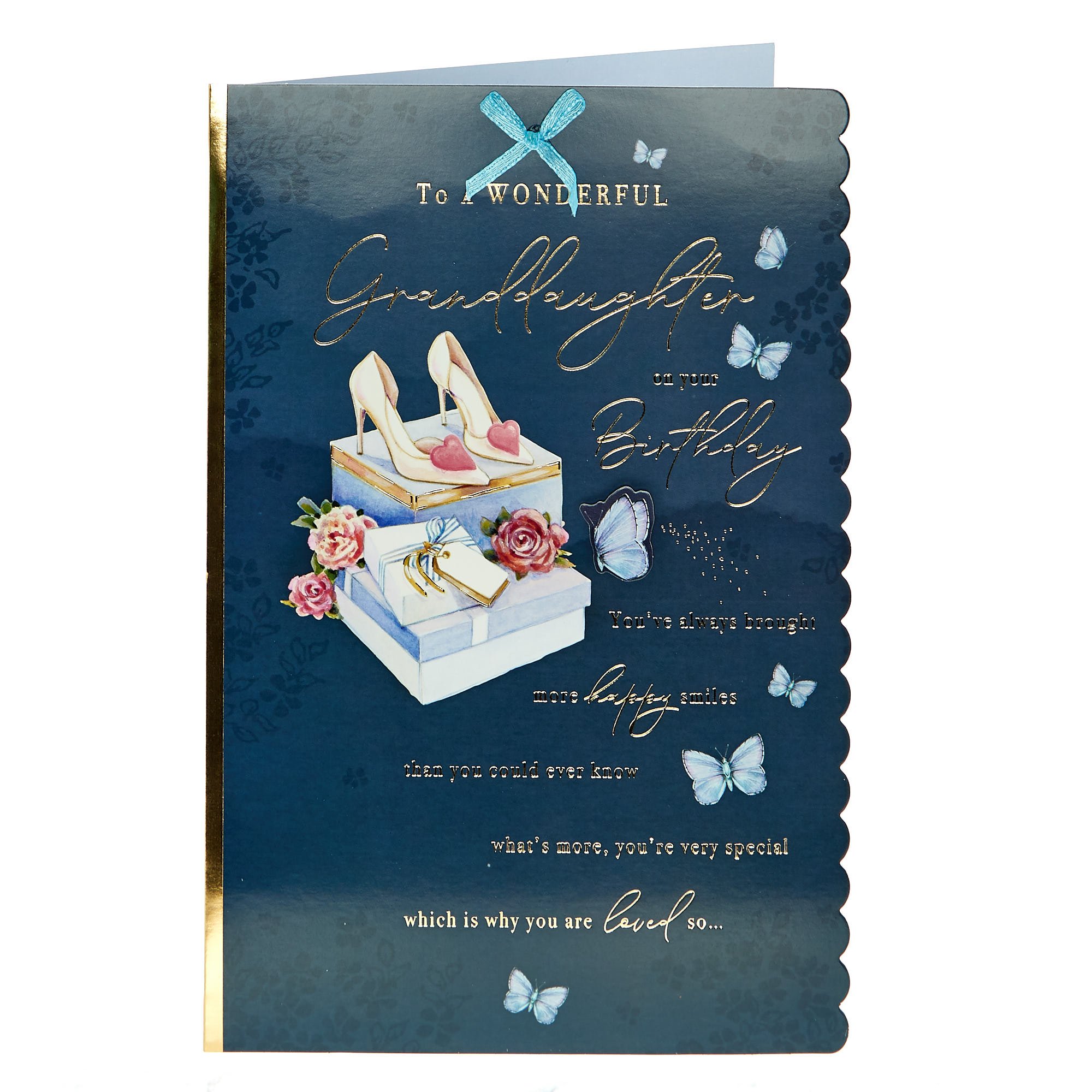 Birthday Card - Wonderful Granddaughter Heels