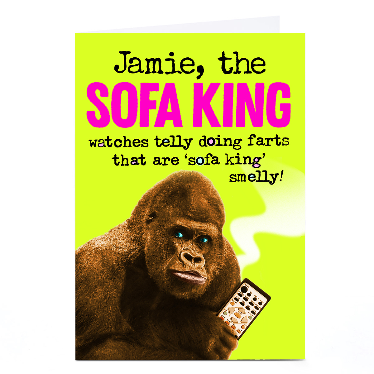 Buy Personalised PG Quips Card Sofa King for GBP 2.29 Card Factory UK