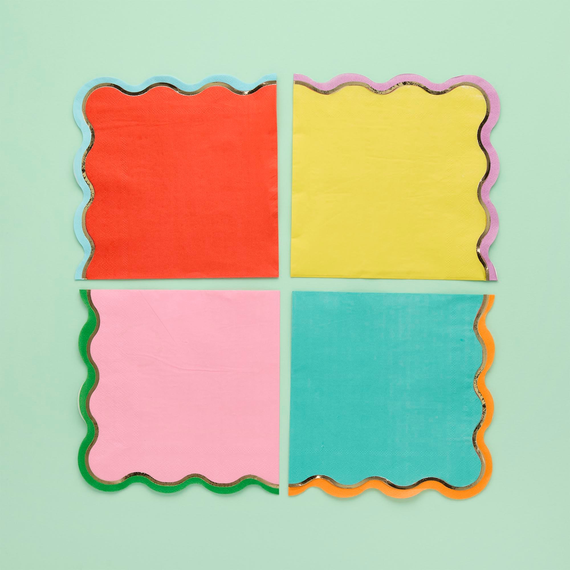 Premium Brights Paper Napkins - Pack of 16