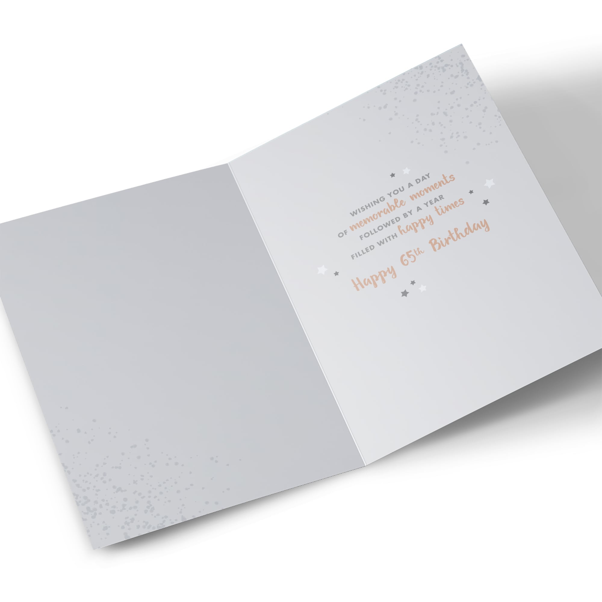 65th Birthday Card - Black and Bronze Special Day