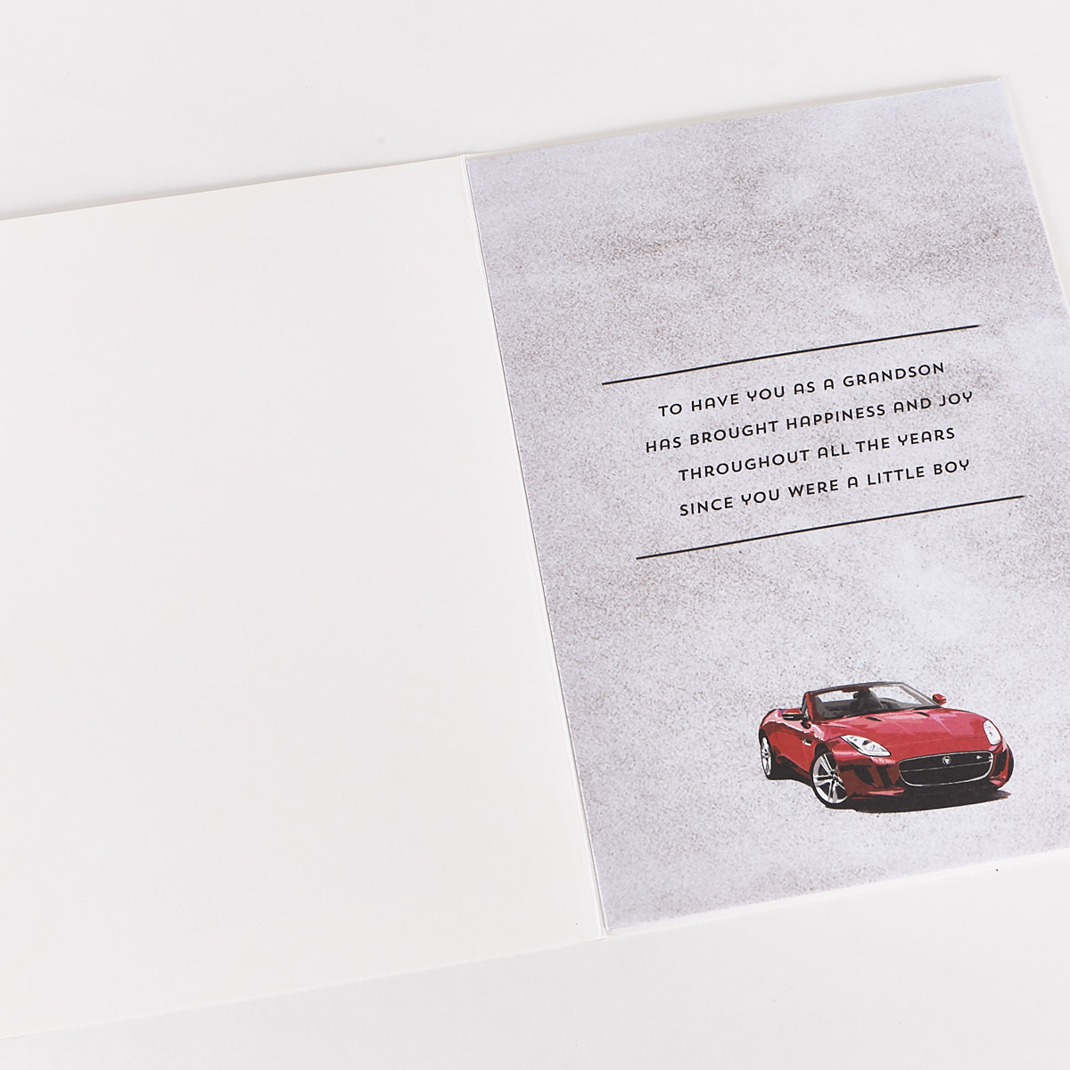 Signature Collection Birthday Card - Grandson Red Car