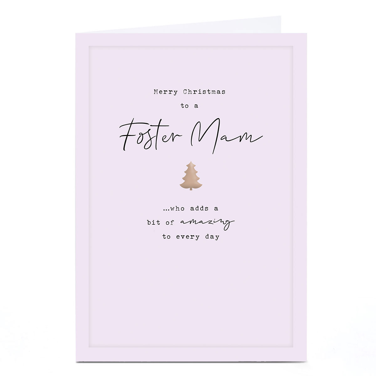 Personalised Christmas Card - Merry Christmas To A Foster Mom