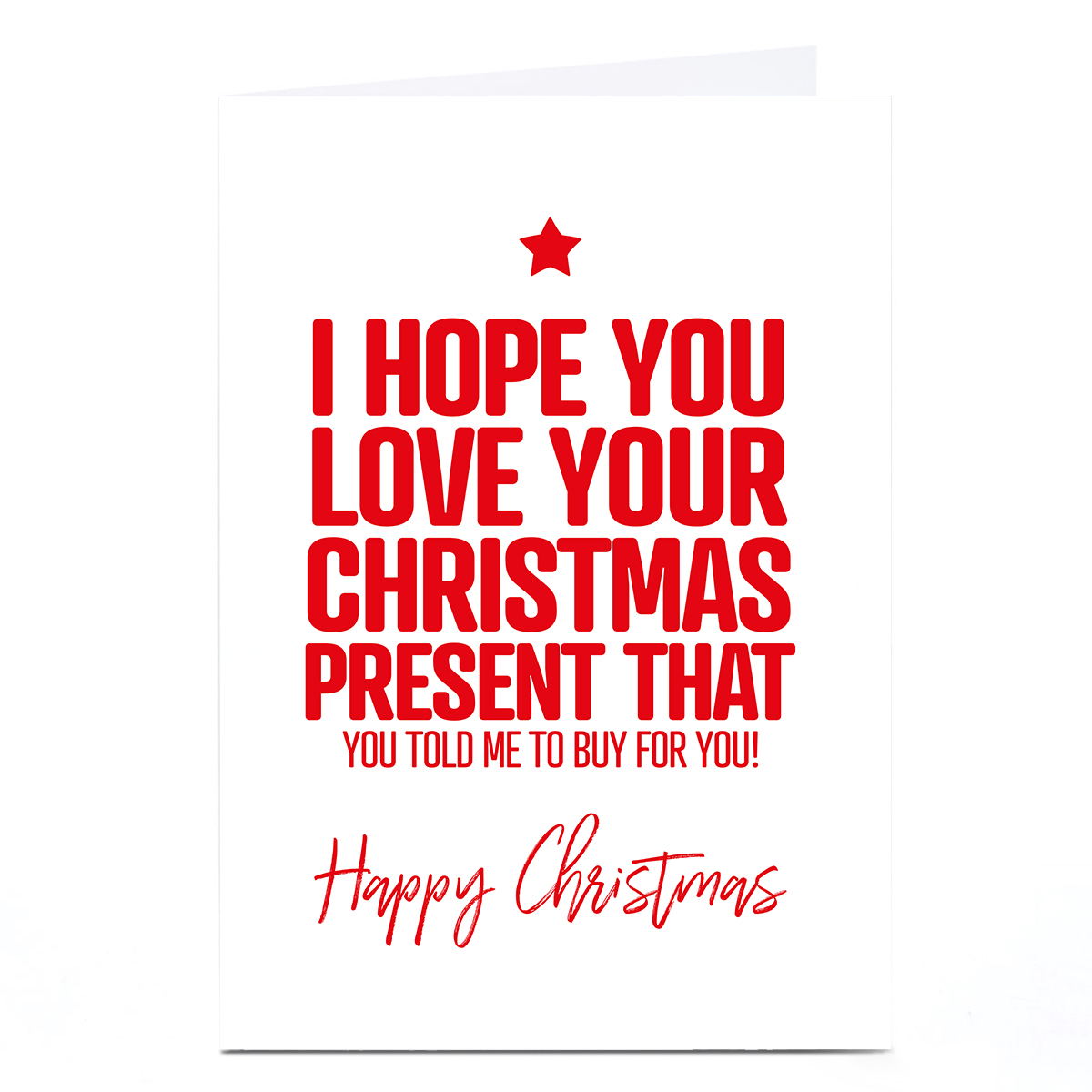 Personalised Punk Christmas Card - I Hope You Love...