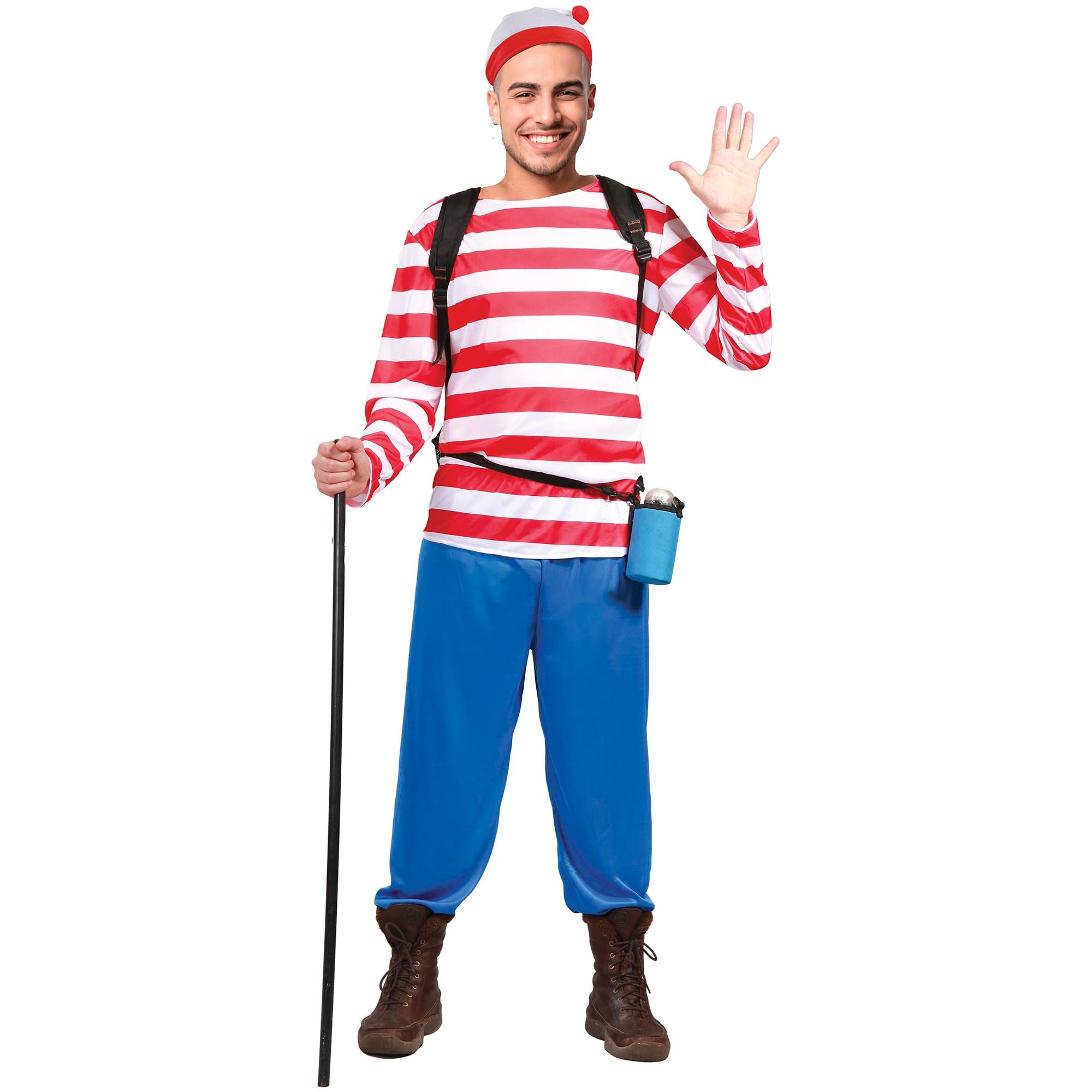 stripey Hiker Adult Fancy Dress Costume 