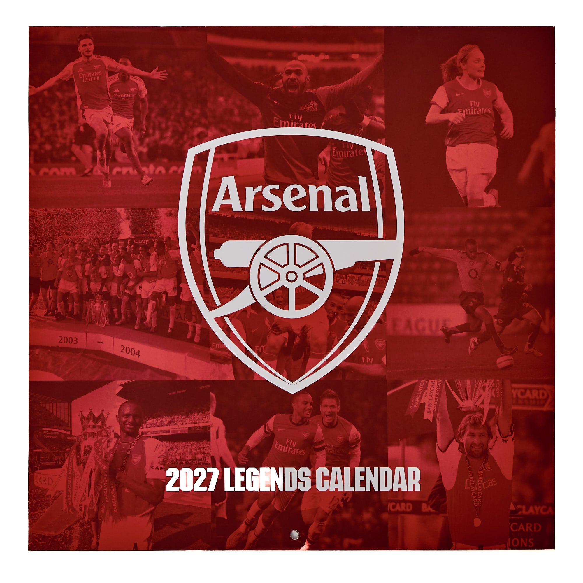 Arsenal FC 2027 Square Wall Calendar