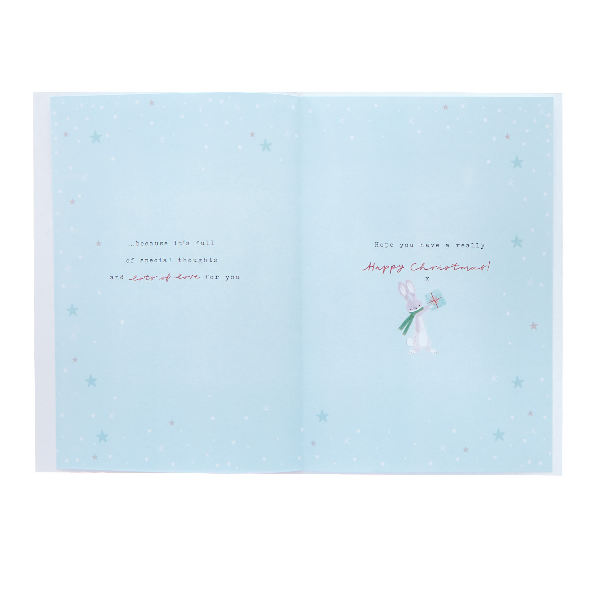 Friend Bunny & Tree Christmas Card