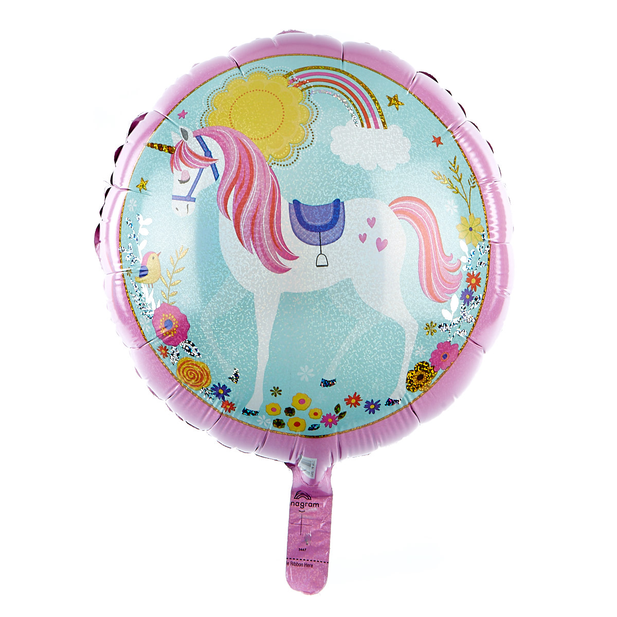 Unicorn Foil Birthday Balloon Bundle (Deflated)