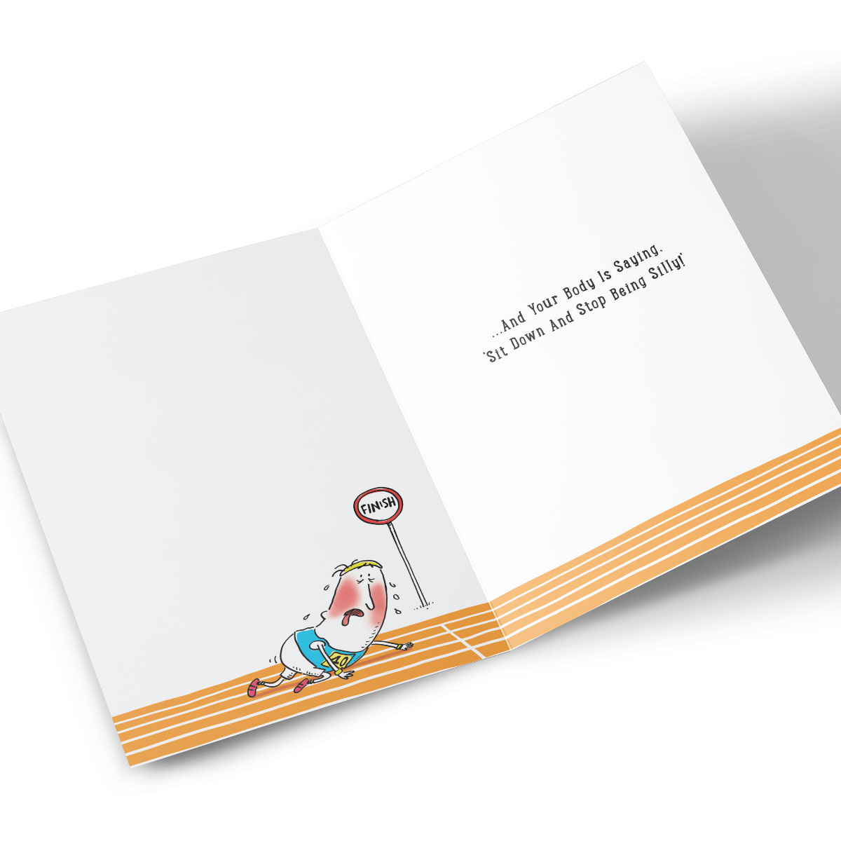 Personalised  Birthday Card - Running Track, Editable Age