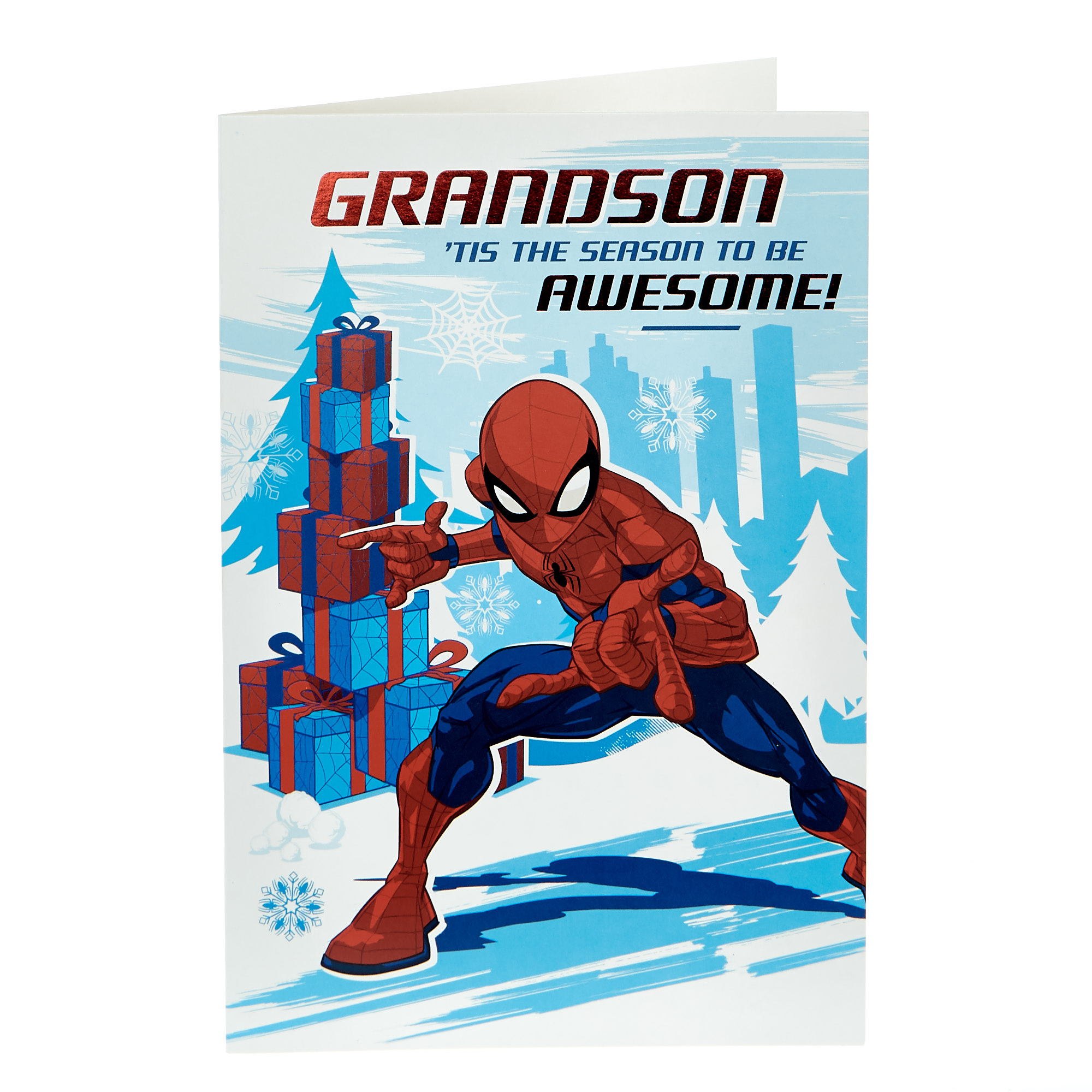 Marvel Spider-Man Christmas Card - Grandson
