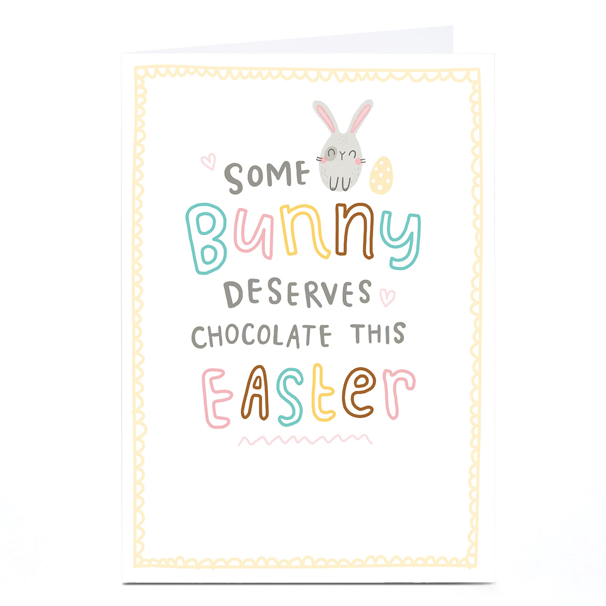 Personalised Blue Kiwi Easter Card - Some Bunny Deserves Chocolate