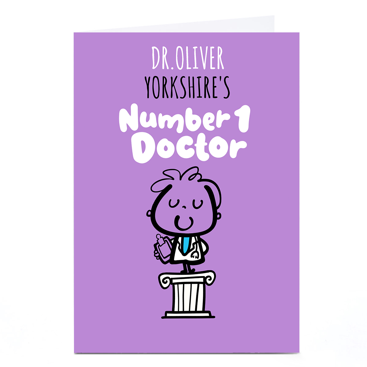 Personalised Fruitloops Card - No.1 Doctor Purple