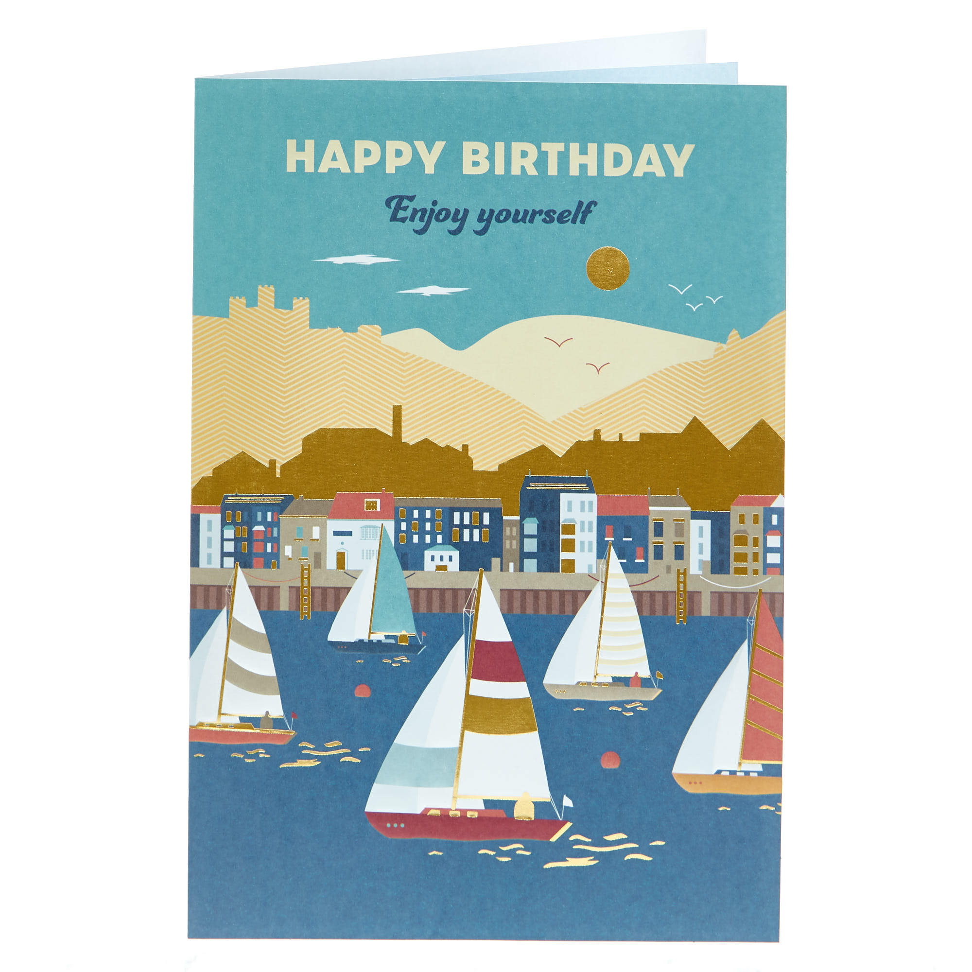 Birthday Card - Yachts Enjoy Yourself