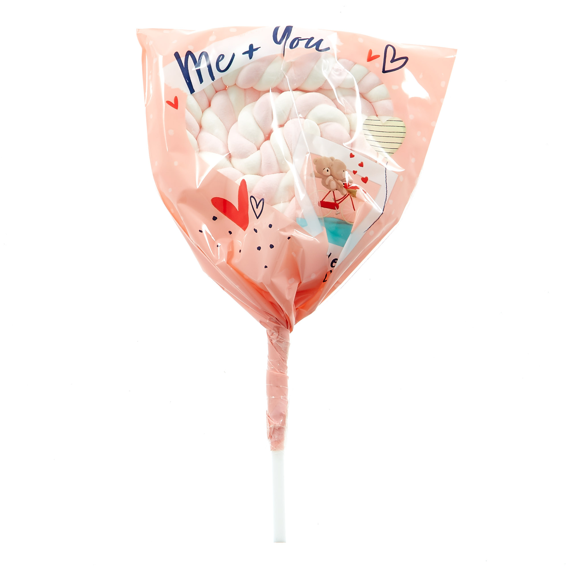 Strawberry Flavour Marshmallow Lollies - Pack Of 12