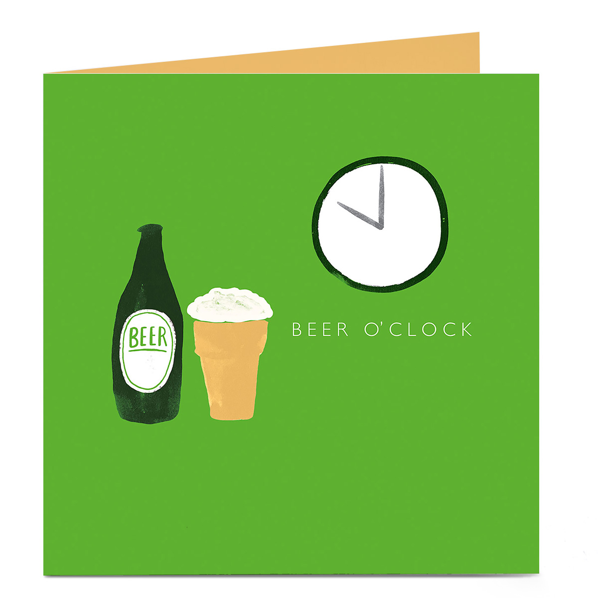 Personalised Bright Ideas Card - Beer O'Clock