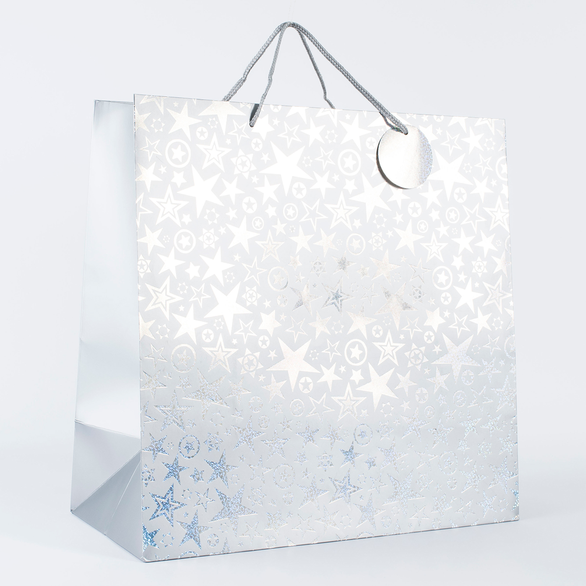 Buy Silver Stars Extra Large Square Gift Bag for GBP 1.99 Card Factory UK