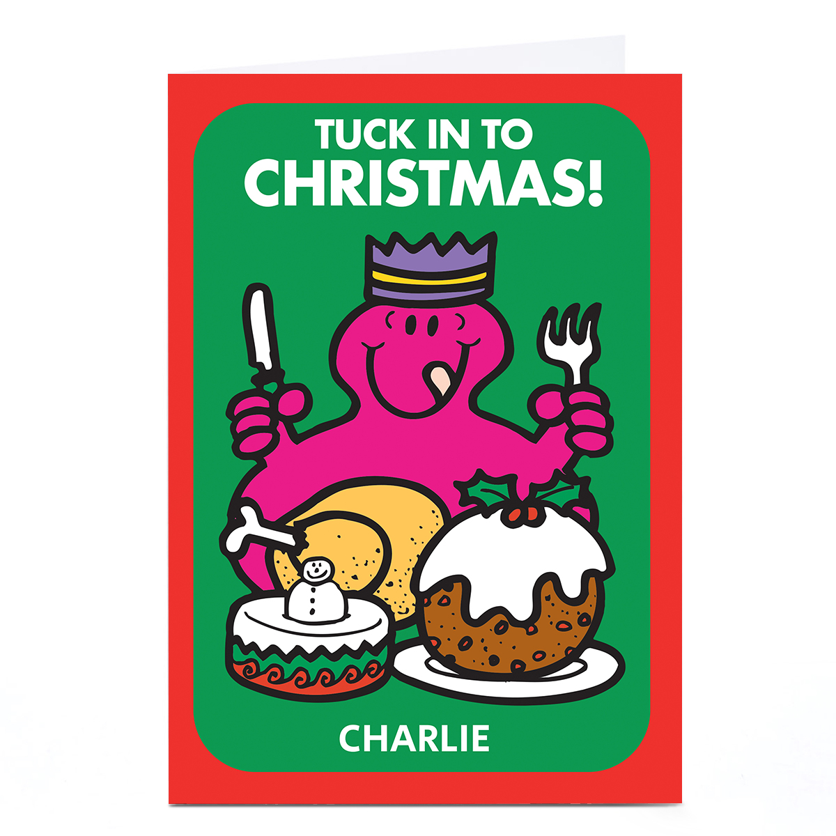 Personalised Mr Men & Little Miss Christmas Card - Tuck In