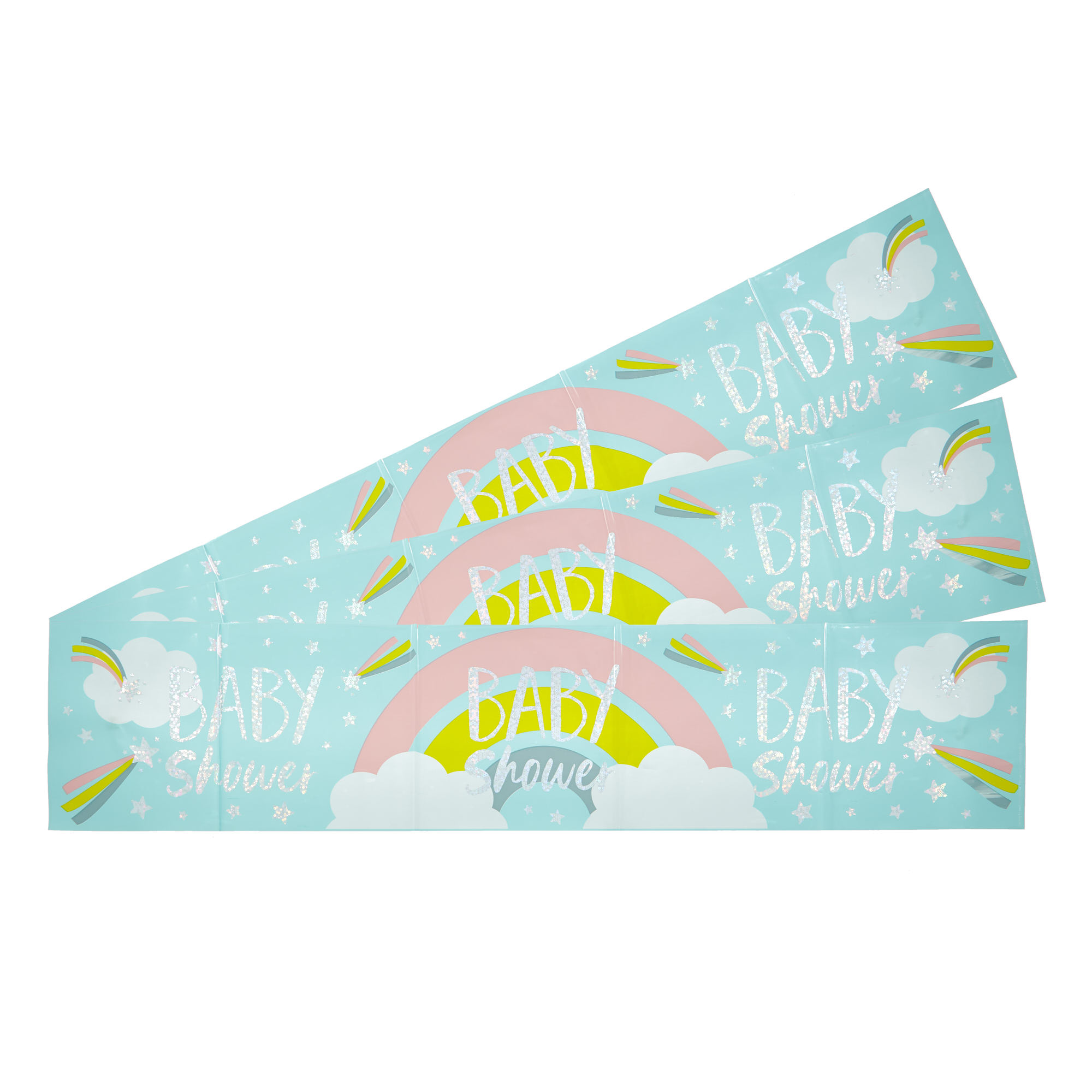 Holographic Baby Shower Banners - Pack of 3