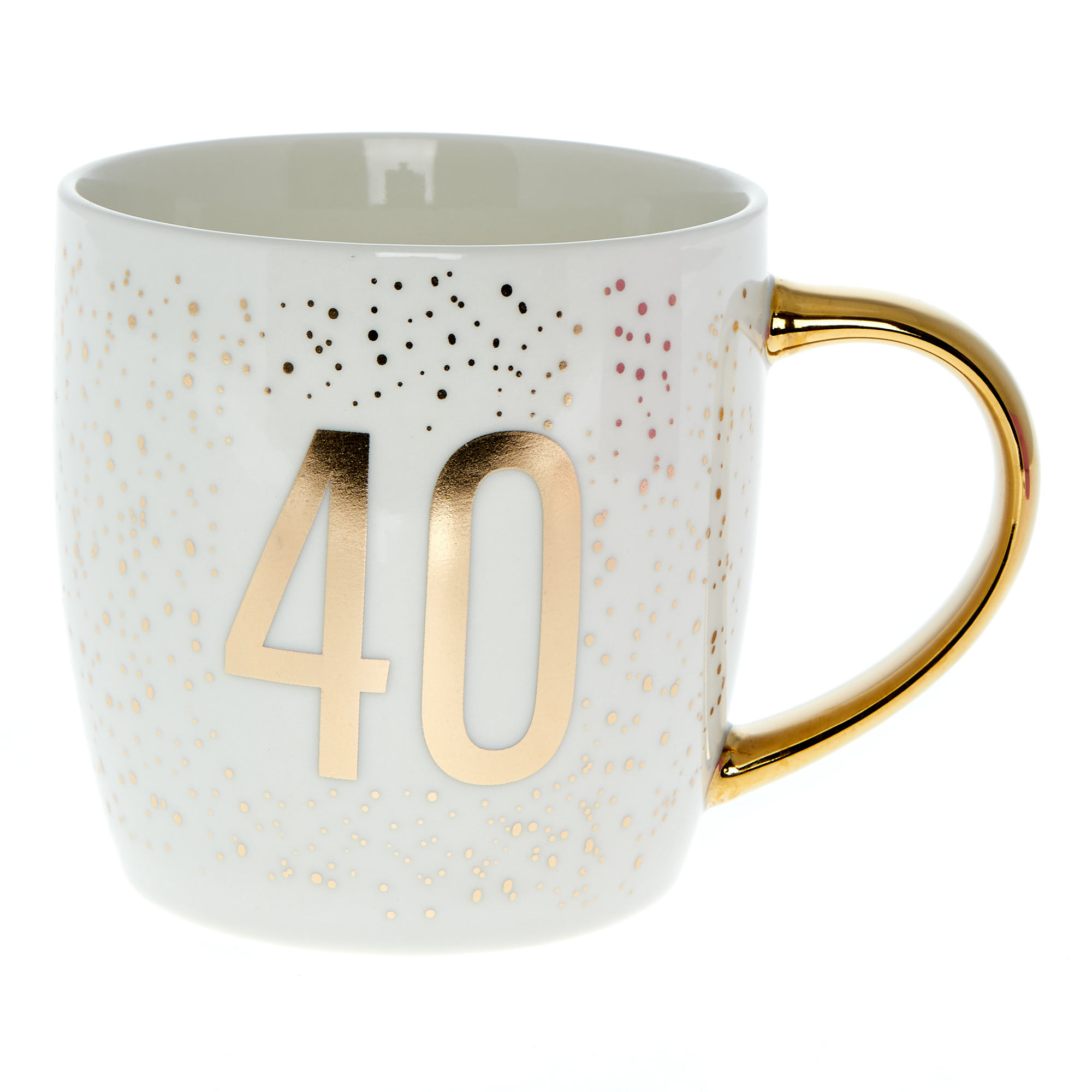 Gold Confetti 40th Birthday Mug