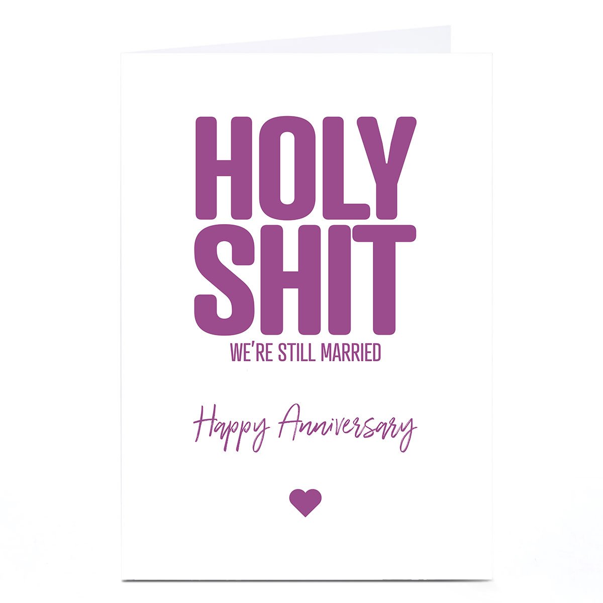 Personalised Punk Anniversary Card - Holy Sh*t