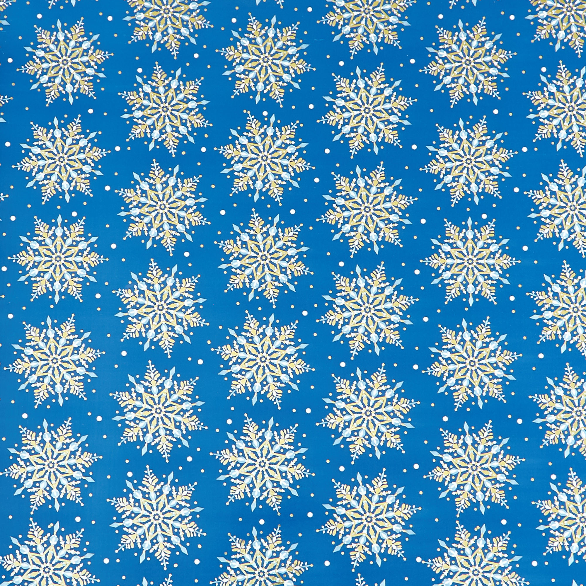 Blue Snowflakes Christmas Wrapping Paper - 4 Rolls
