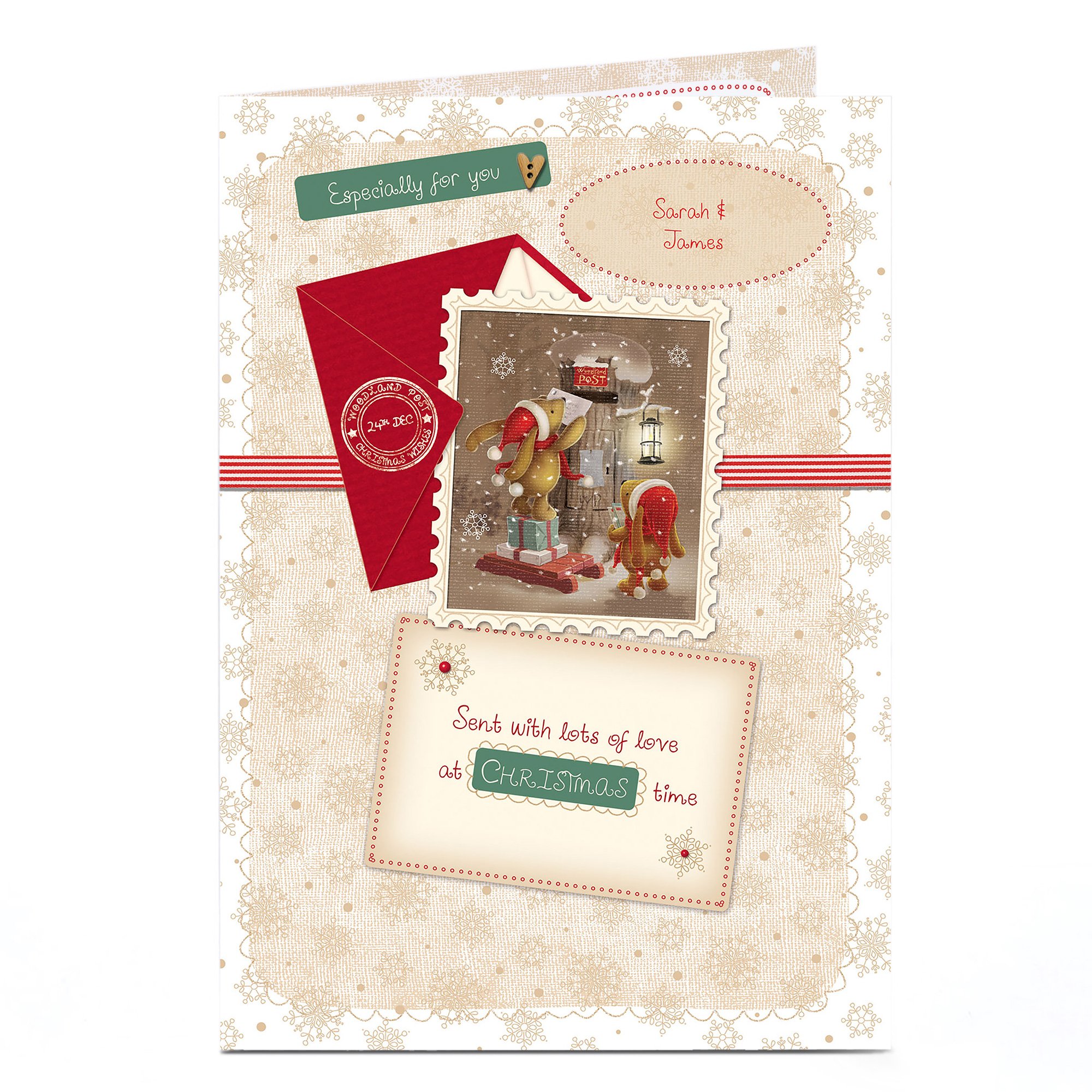 Personalised Christmas Card - Bears