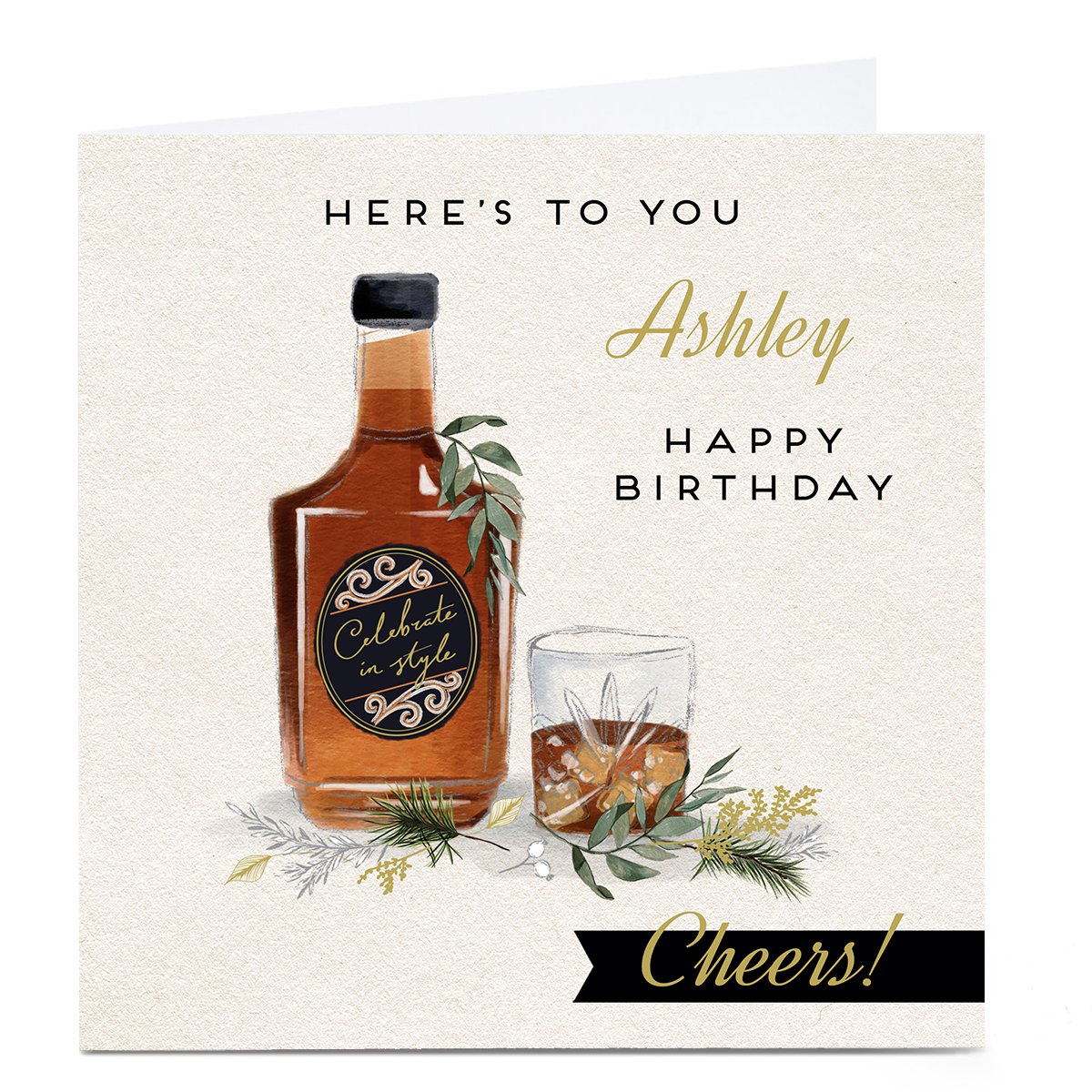 Personalised Birthday Card - Here's To You